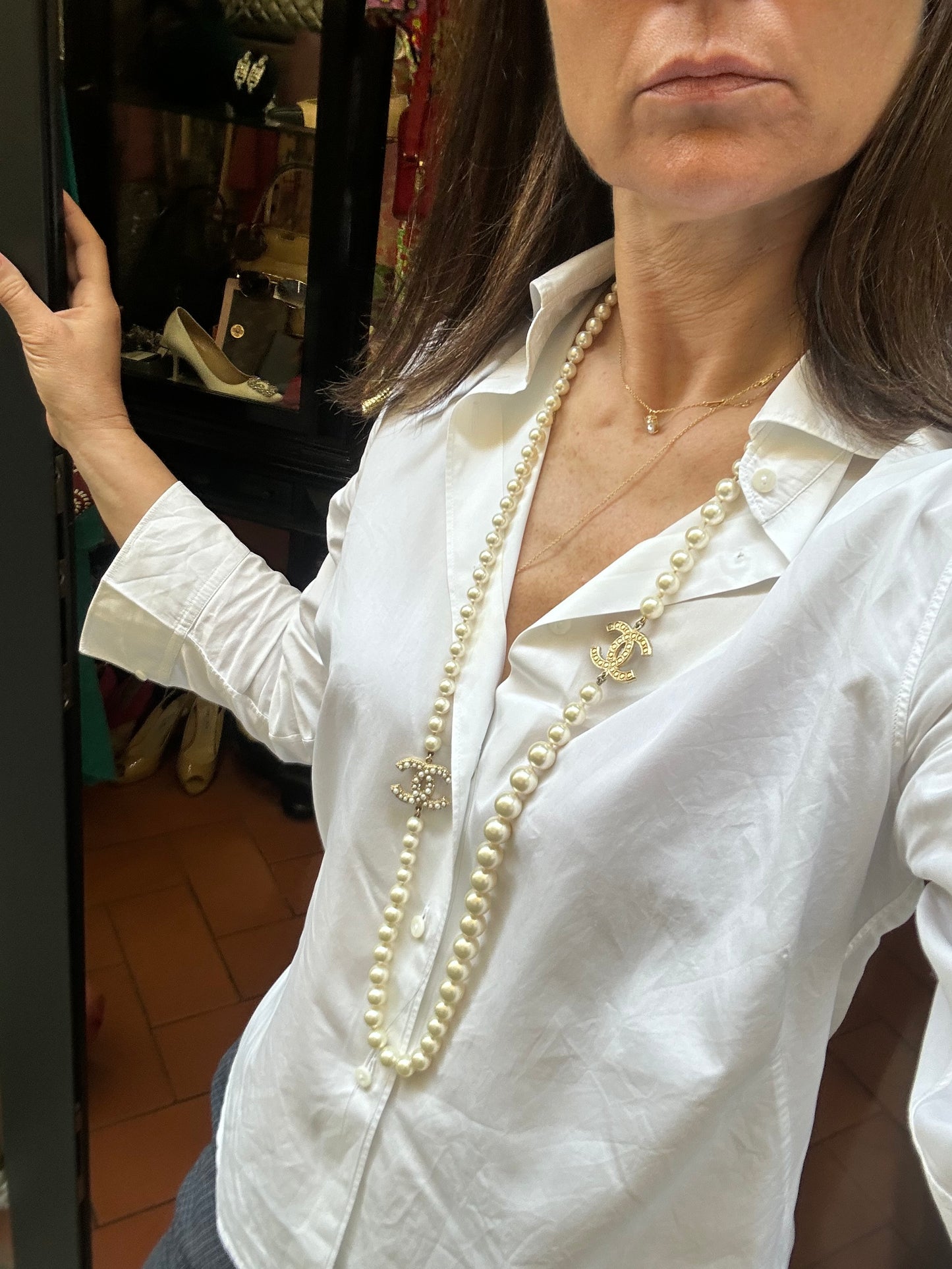 Chanel CC Pearl Necklace