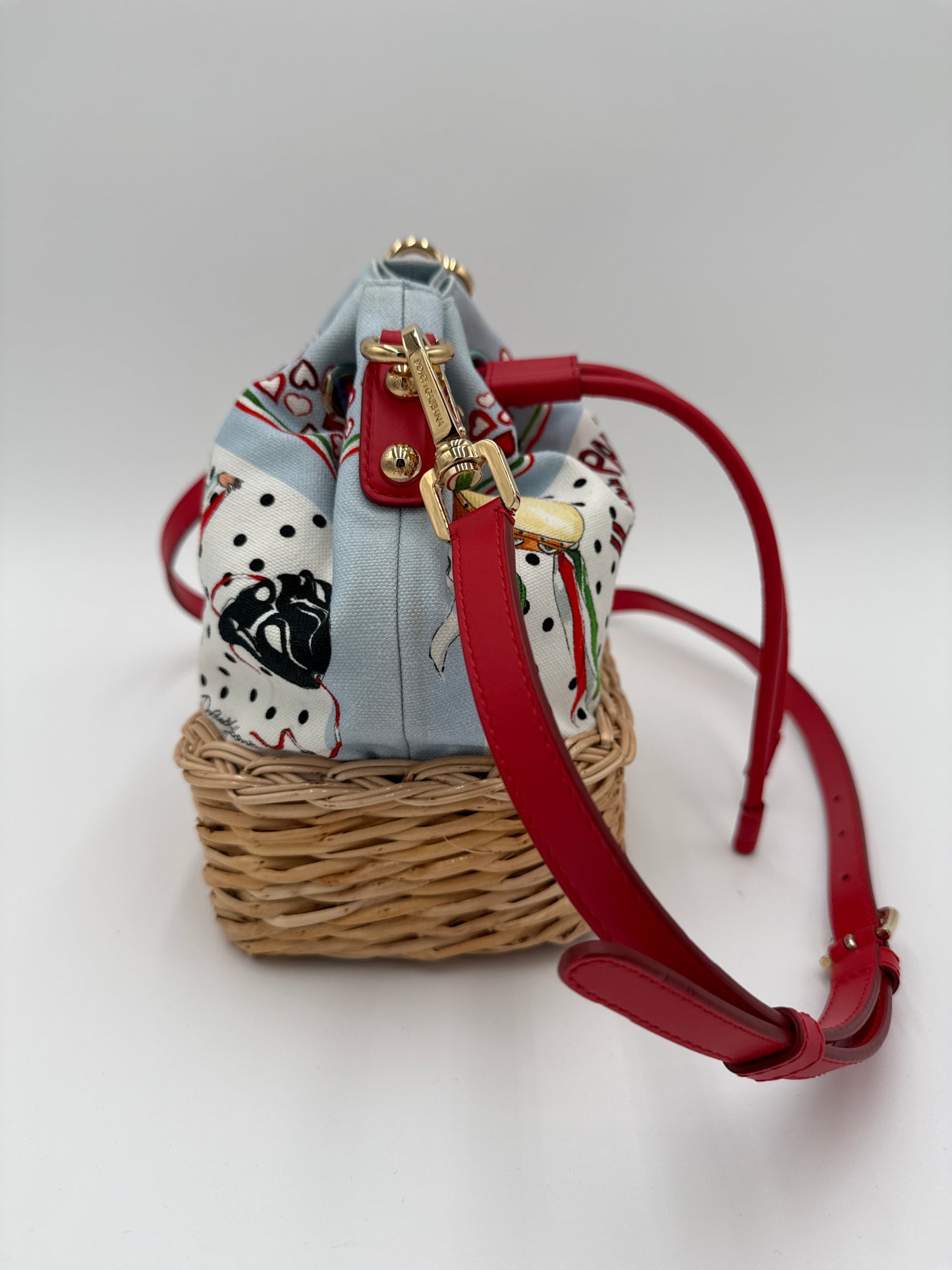 Dolce e Gabbana Borsa a Secchiello Limited Edition Canvas Multicolore