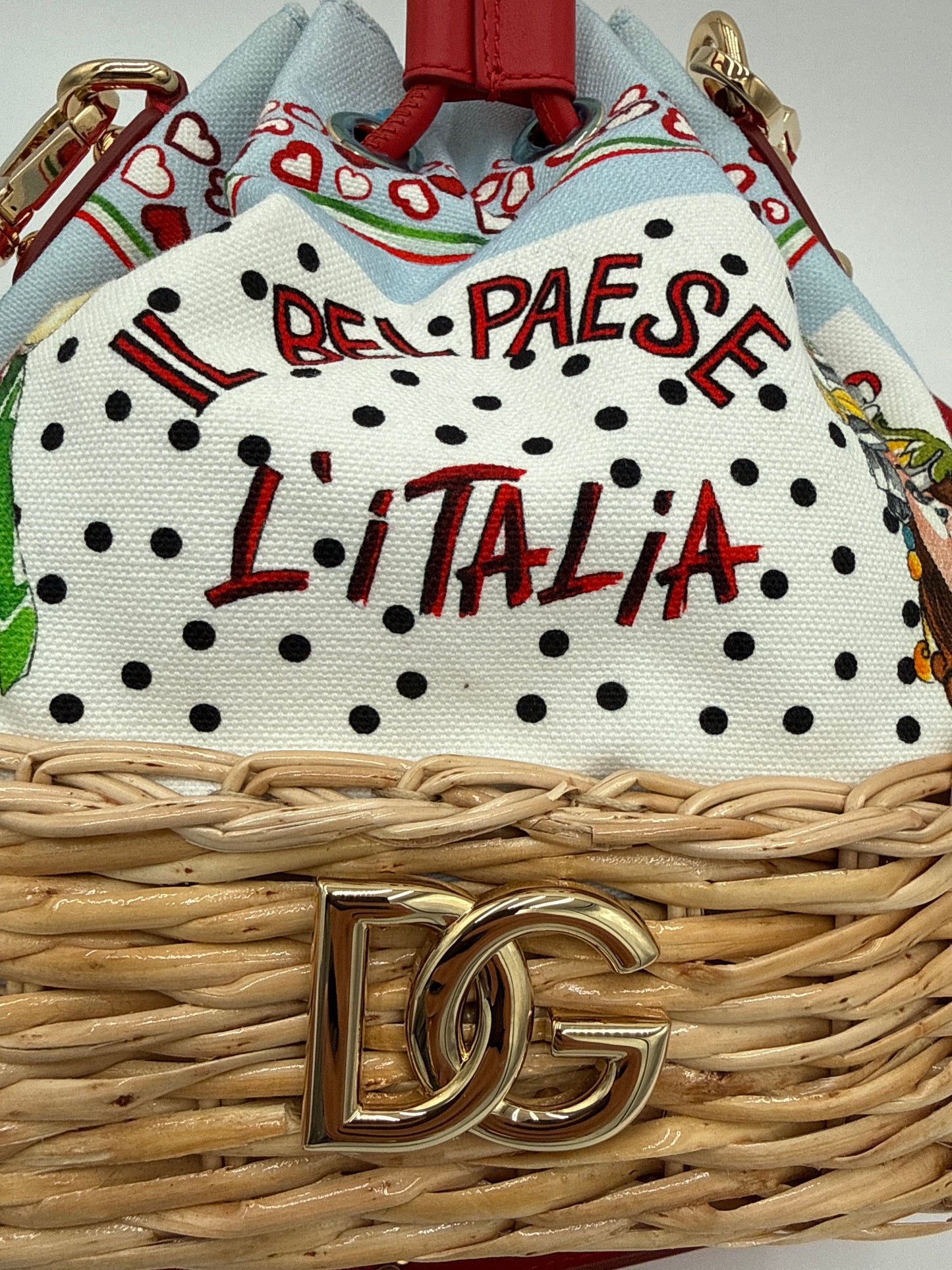 Dolce e Gabbana Borsa a Secchiello Limited Edition Canvas Multicolore