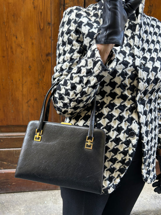 Gucci Borsa Vintage a Mano in Pelle Nera