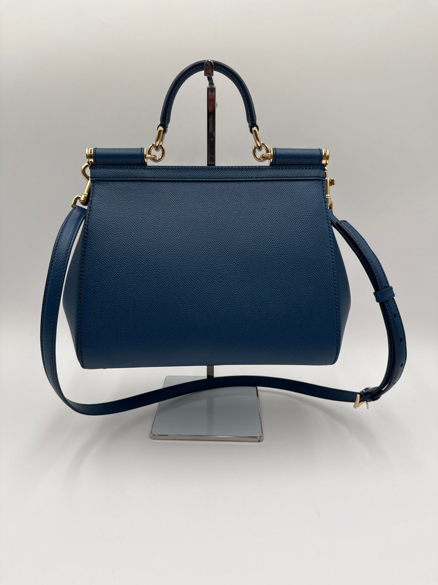 Borsa Sicily Dolce e Gabbana in pelle di vitello Bluette