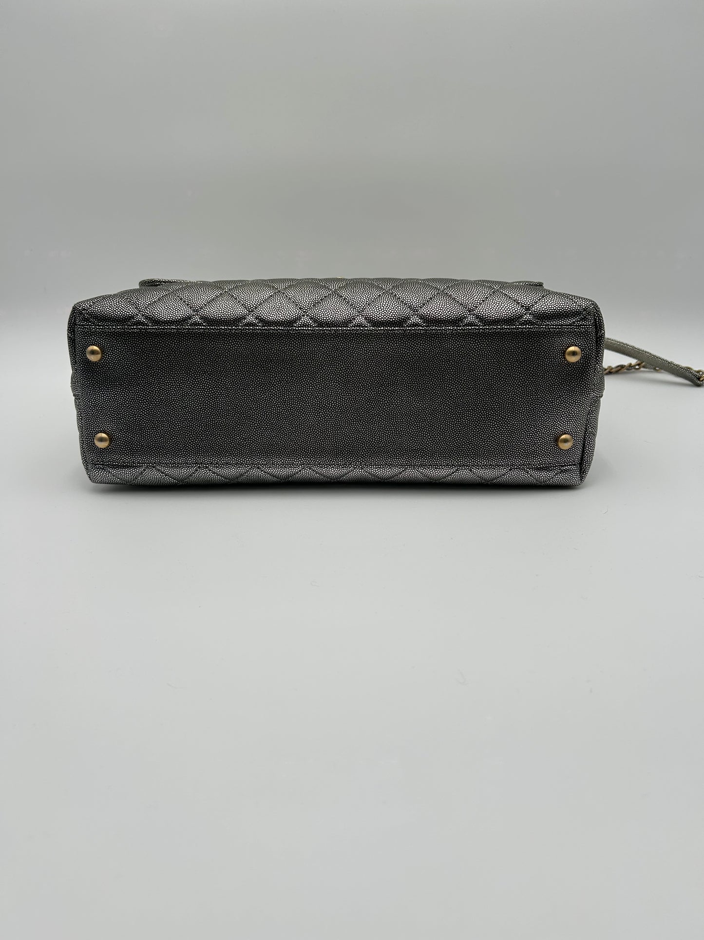 Borsa Coco Handle Chanel argento