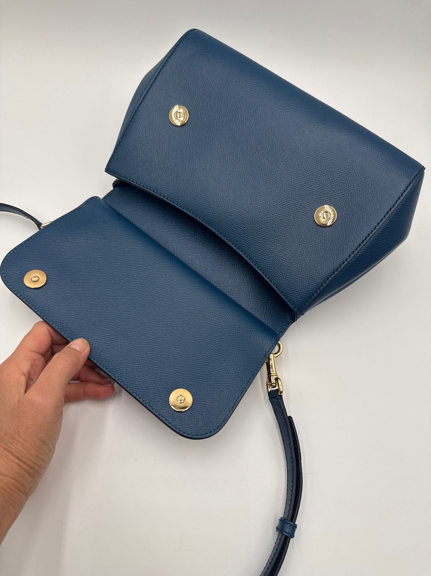 Borsa Sicily Dolce e Gabbana in pelle di vitello Bluette