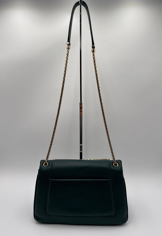 Bulgari Serpenti Borsa Reverse in Pelle di Vitello Smeraldo