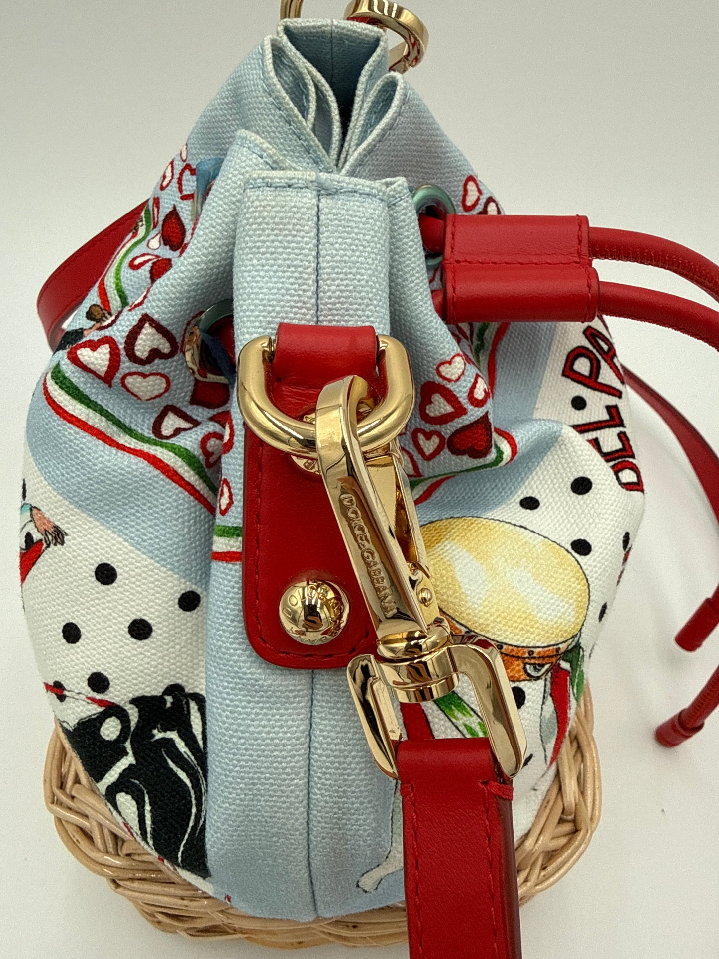 Dolce e Gabbana Borsa a Secchiello Limited Edition Canvas Multicolore