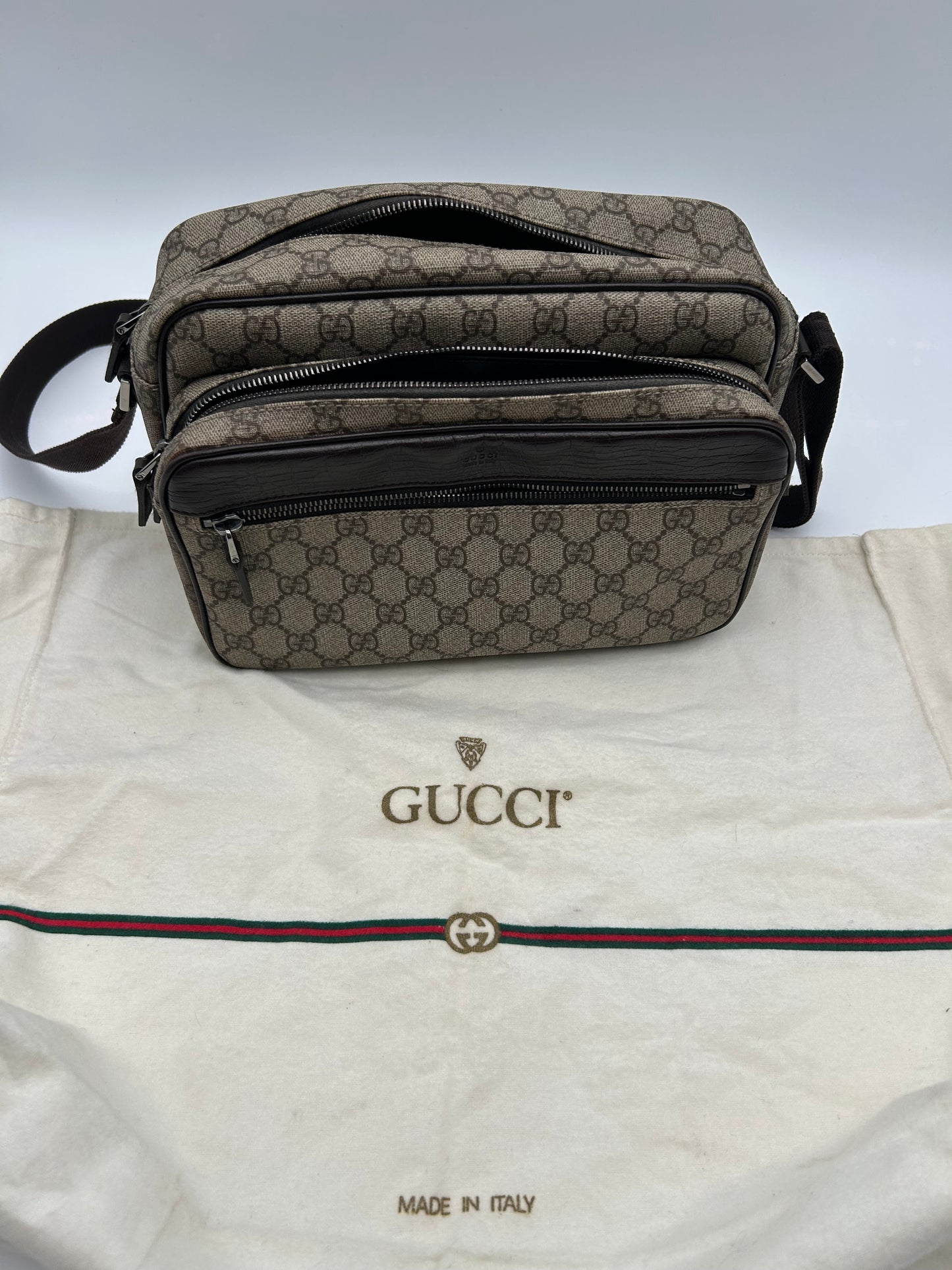 Gucci Borsa GG Vintage a Tracolla Marrone