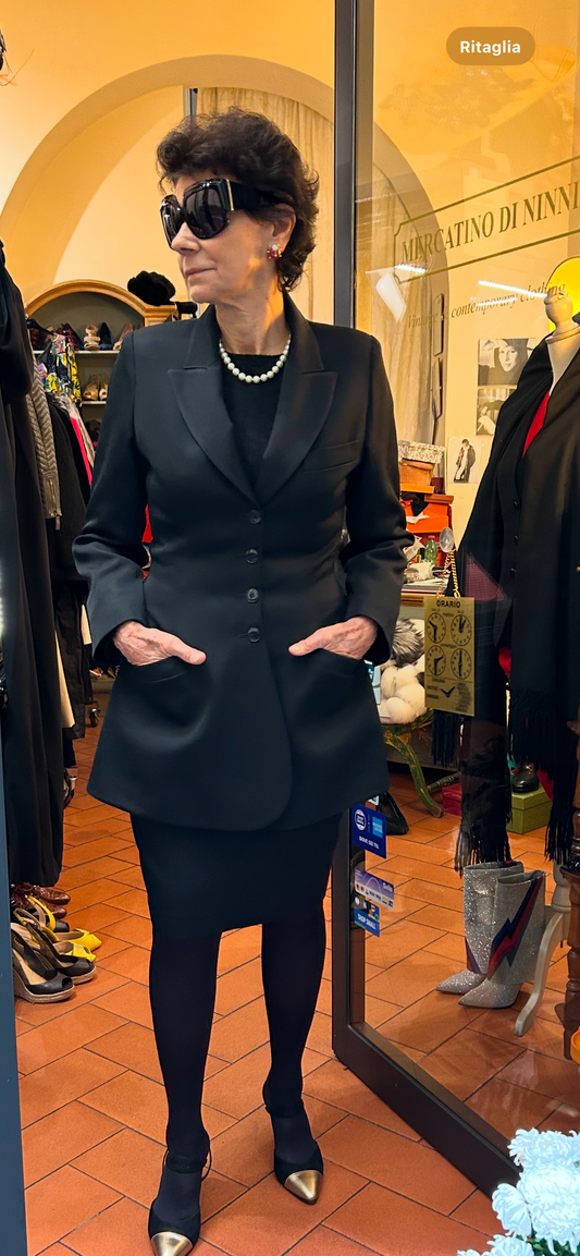 ALAÏA Tailleur in Lana Blu Scuro ALAÏA