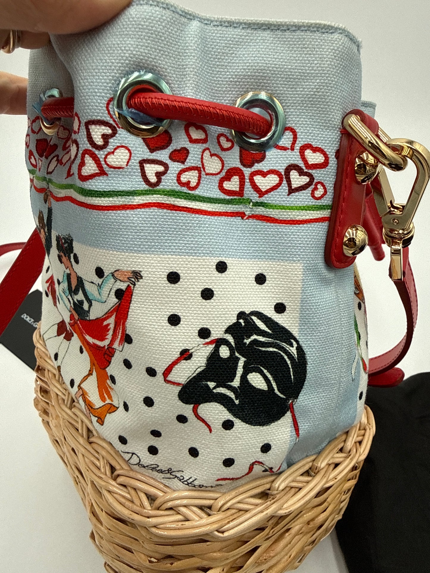 Dolce e Gabbana Borsa a Secchiello Limited Edition Canvas Multicolore