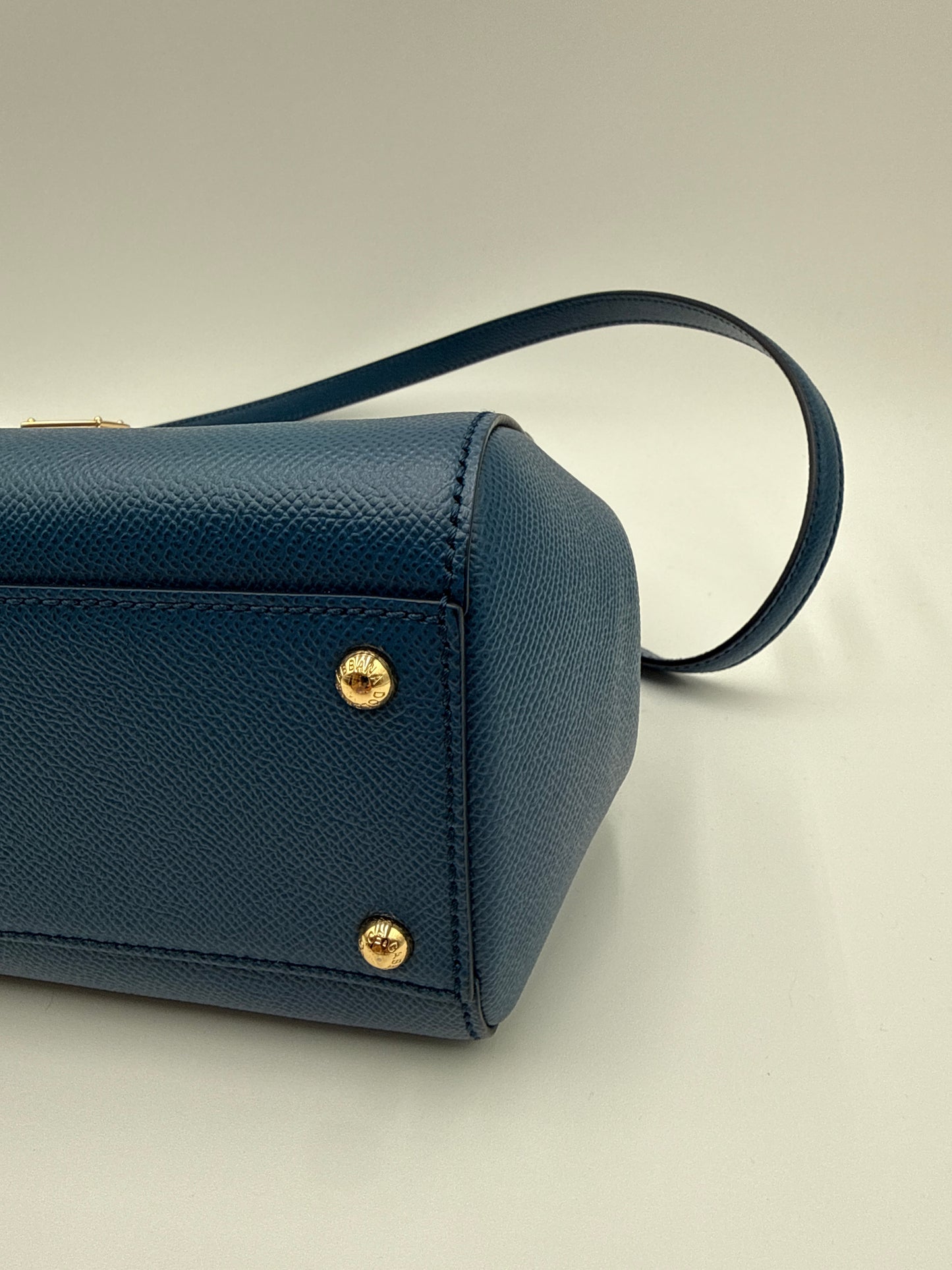 Borsa Sicily Dolce e Gabbana in pelle di vitello Bluette