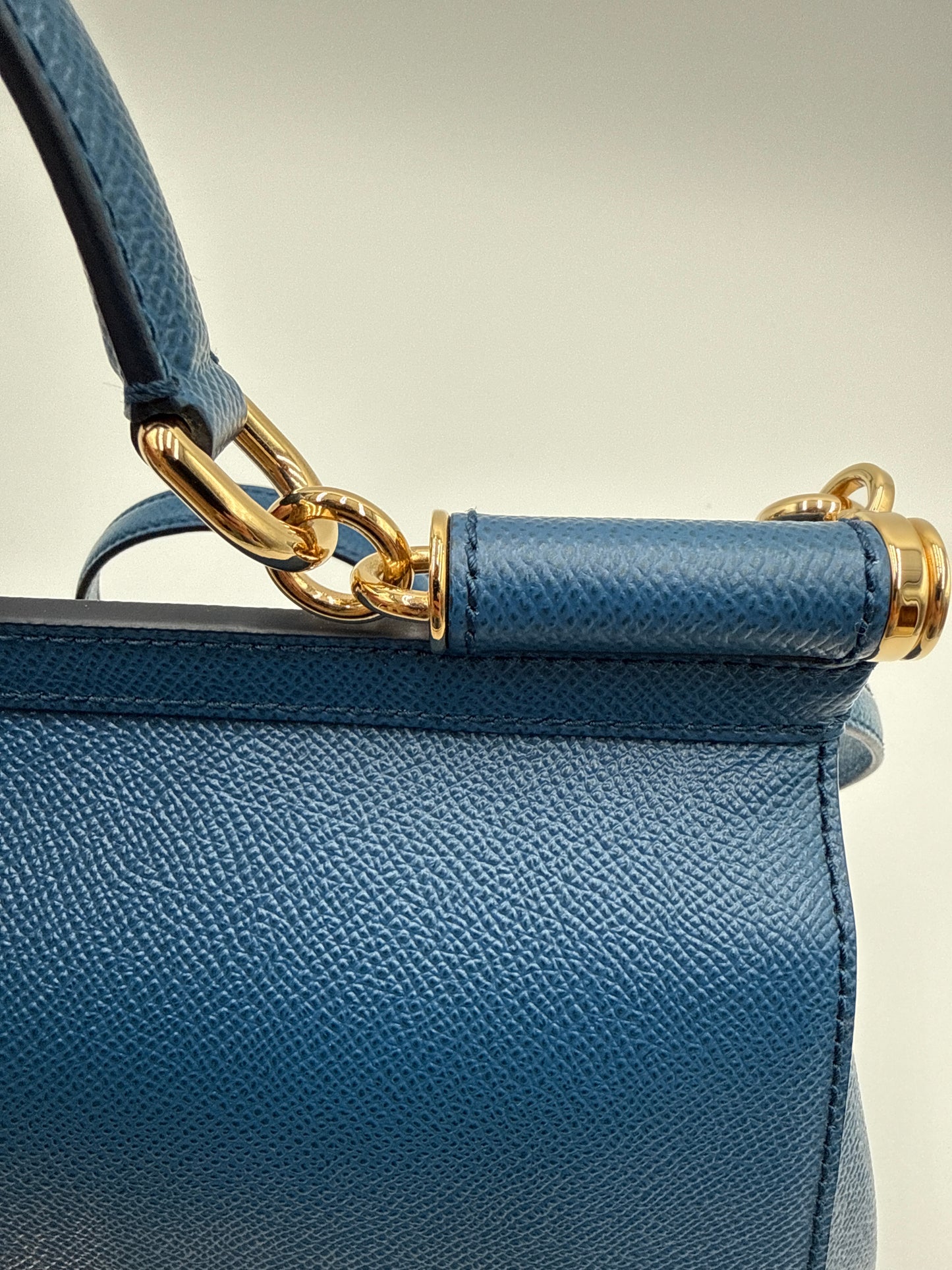 Borsa Sicily Dolce e Gabbana in pelle di vitello Bluette