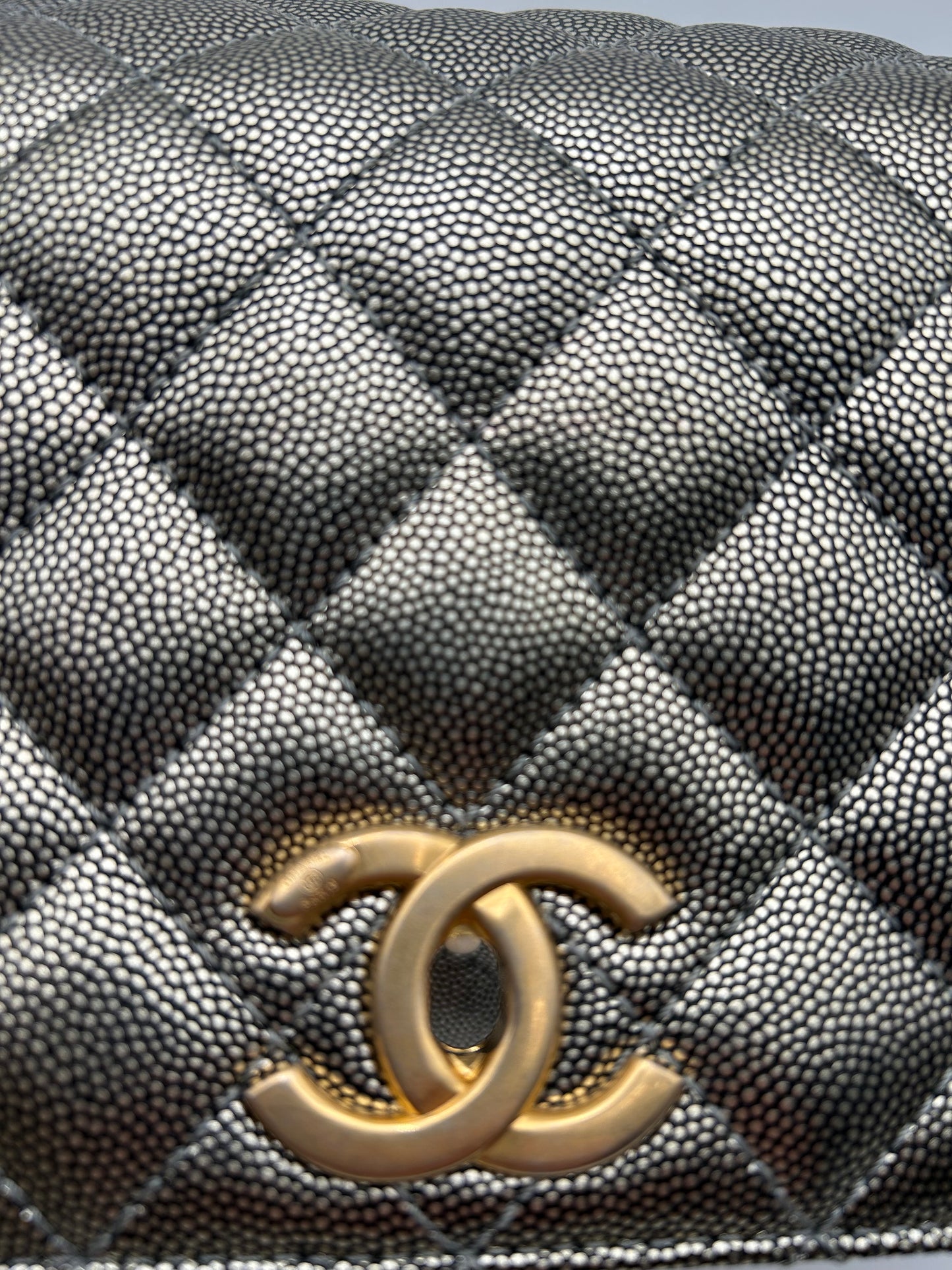 Borsa Coco Handle Chanel argento