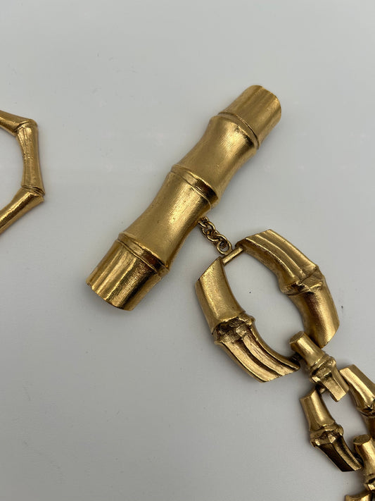 Yves Saint Laurent Cintura a Catena Metallo Oro Yves Saint Laurent