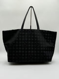 Chanel Borsa Tote Vintage in Tela e Pelle Nera