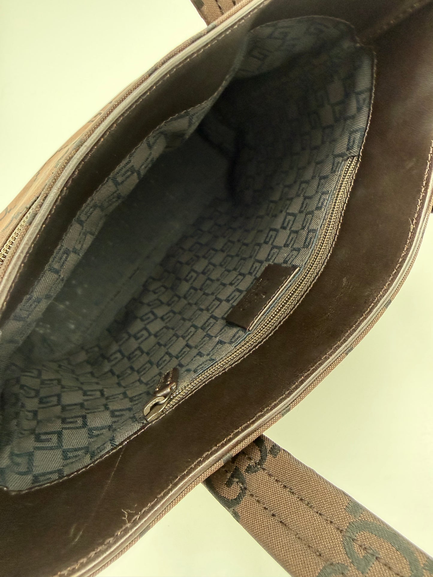 Gucci Borsa a mano in Tela Marrone Monogram