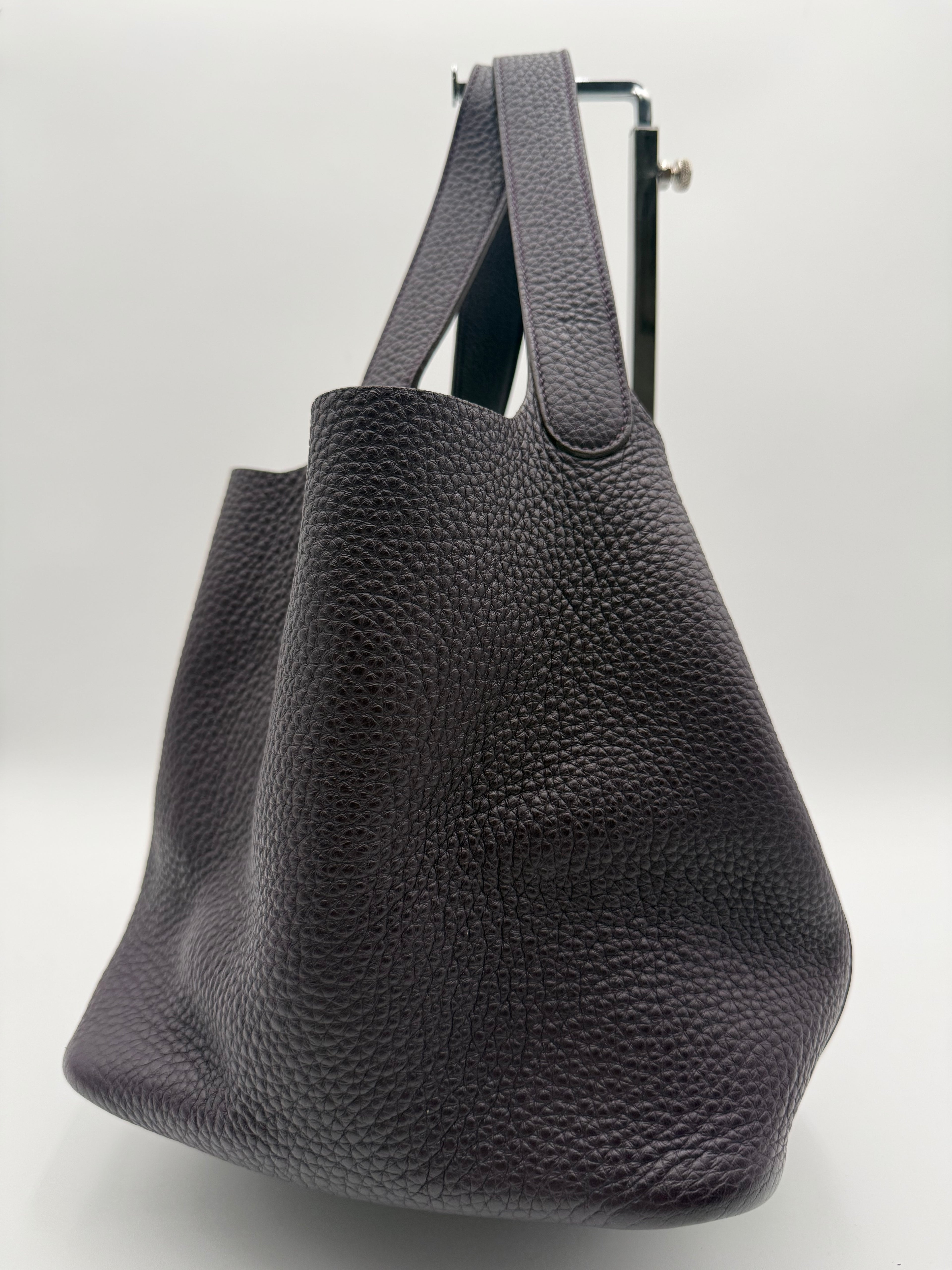 Hermès Picotin Lock Bag in Raisin Clemence Taurillon Leather