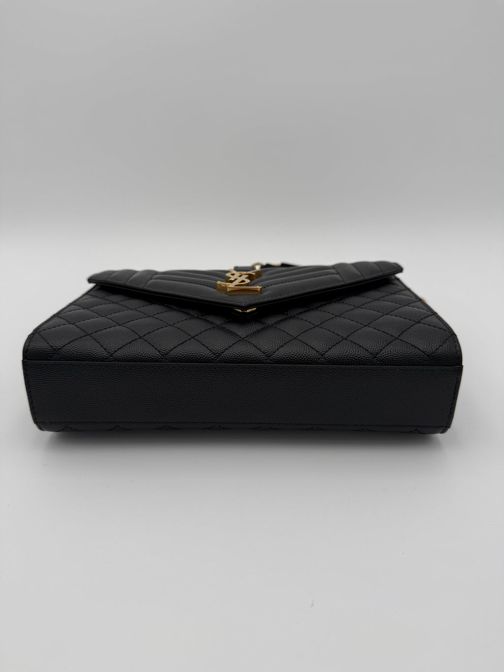 Saint Laurent Envelope Borsa a Tracolla  in Pelle Nera