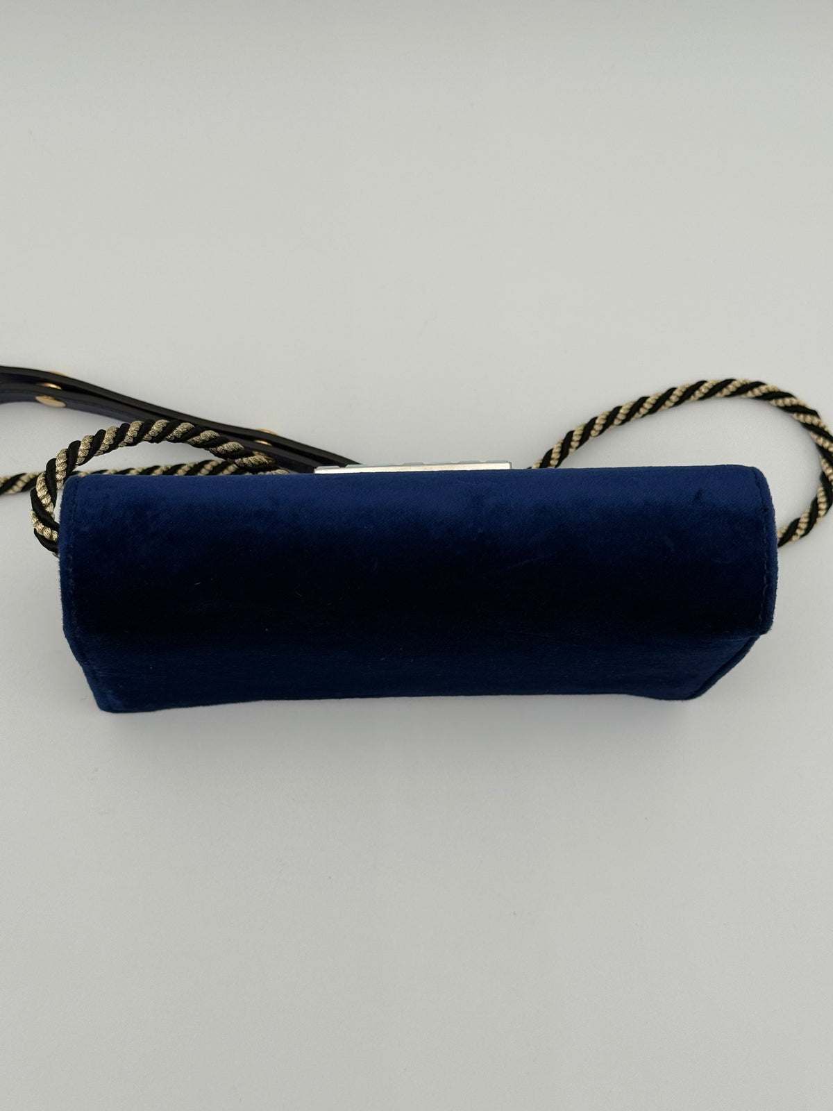 Gucci Broadway in velluto Blu con Fibbia G in Cristalli