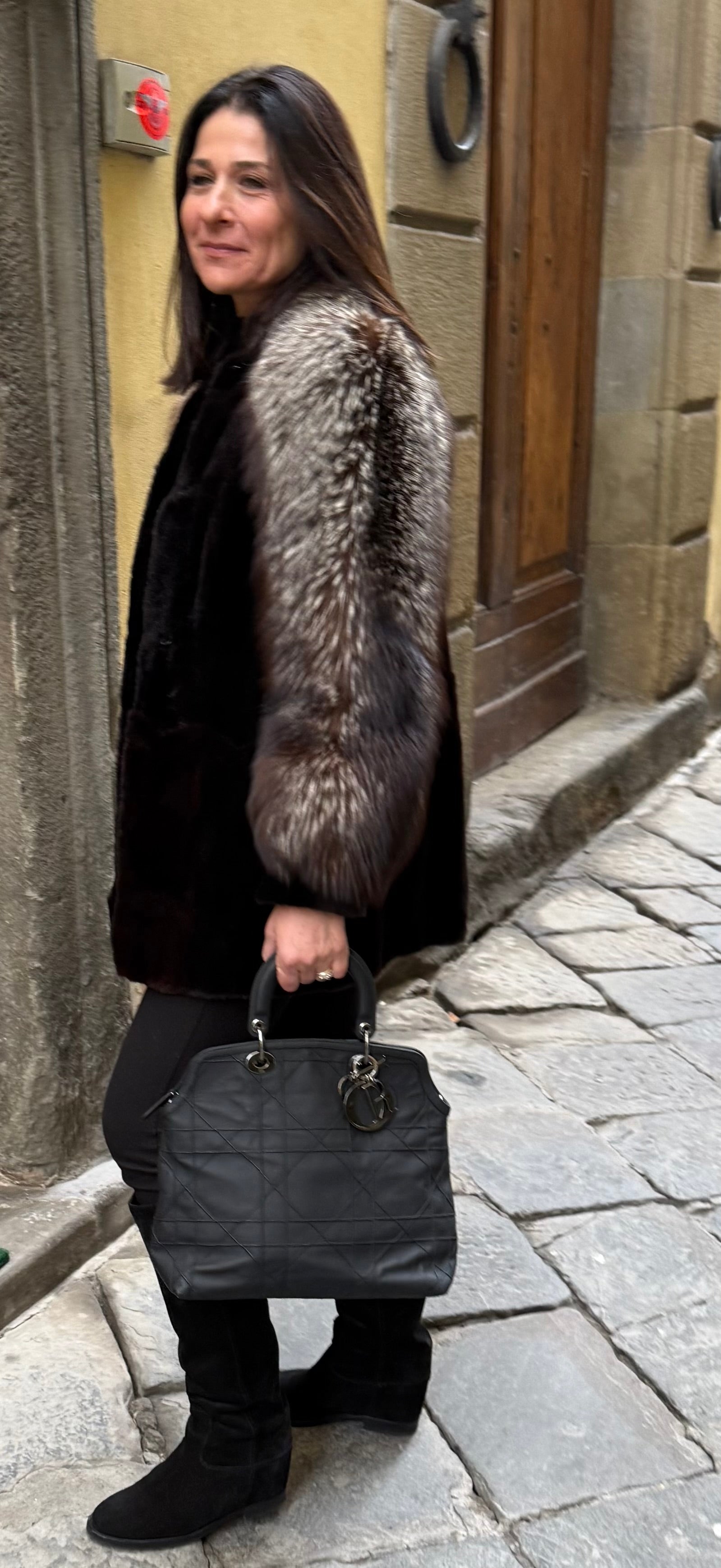 Dior Borsa Granville in Pelle di Agnello Nera