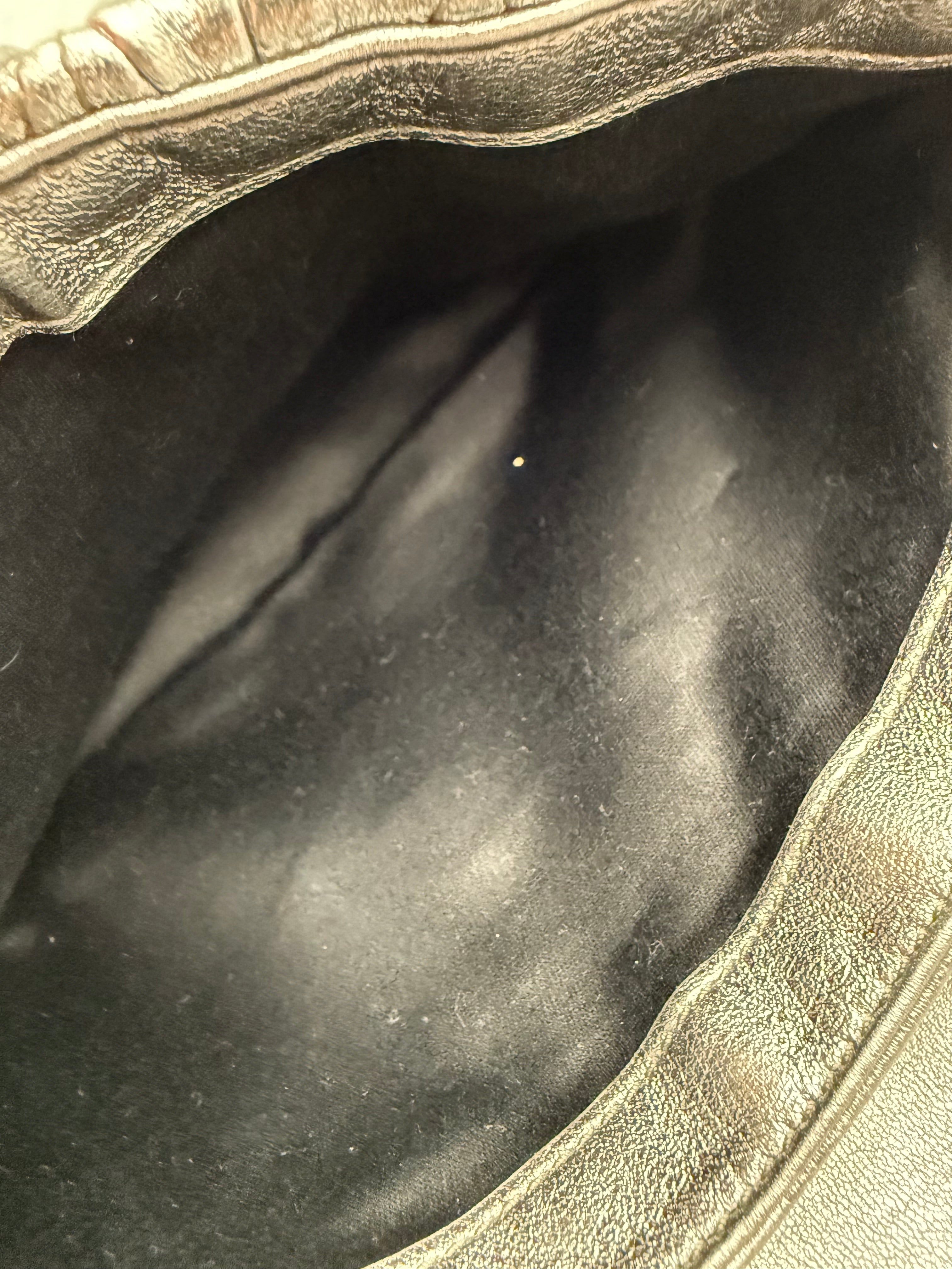 Borsa tracolla Matelassè in Pelle Argento