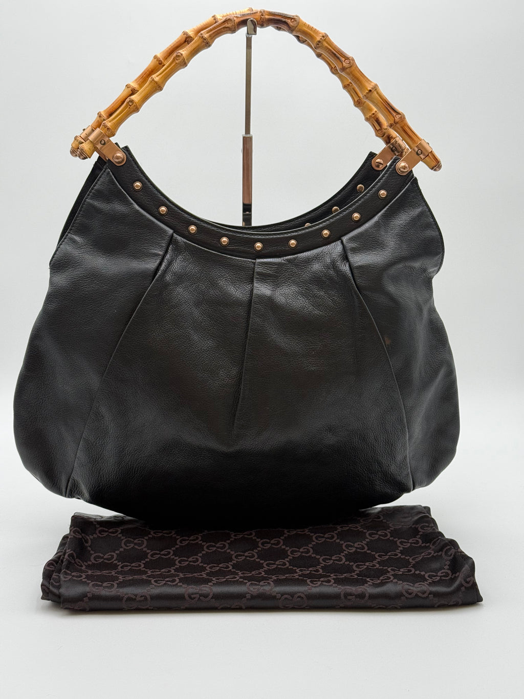 Gucci Borsa Hobo Bamboo  Vintage Tom Ford in Pelle Nera