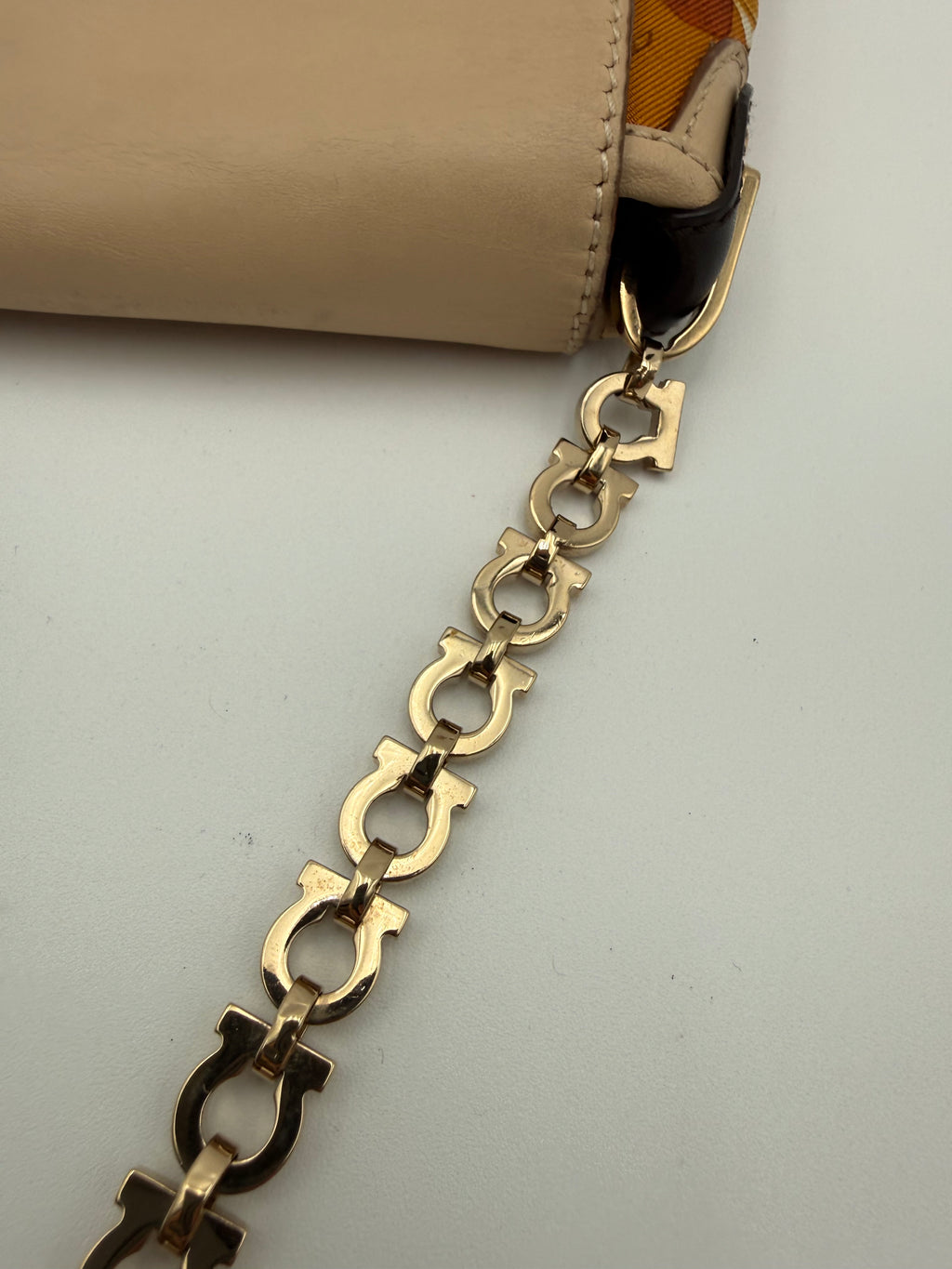 Salvatore Ferragamo borsa a spalla in seta con Stampa Fluviale e dettagli in pelle Vintage