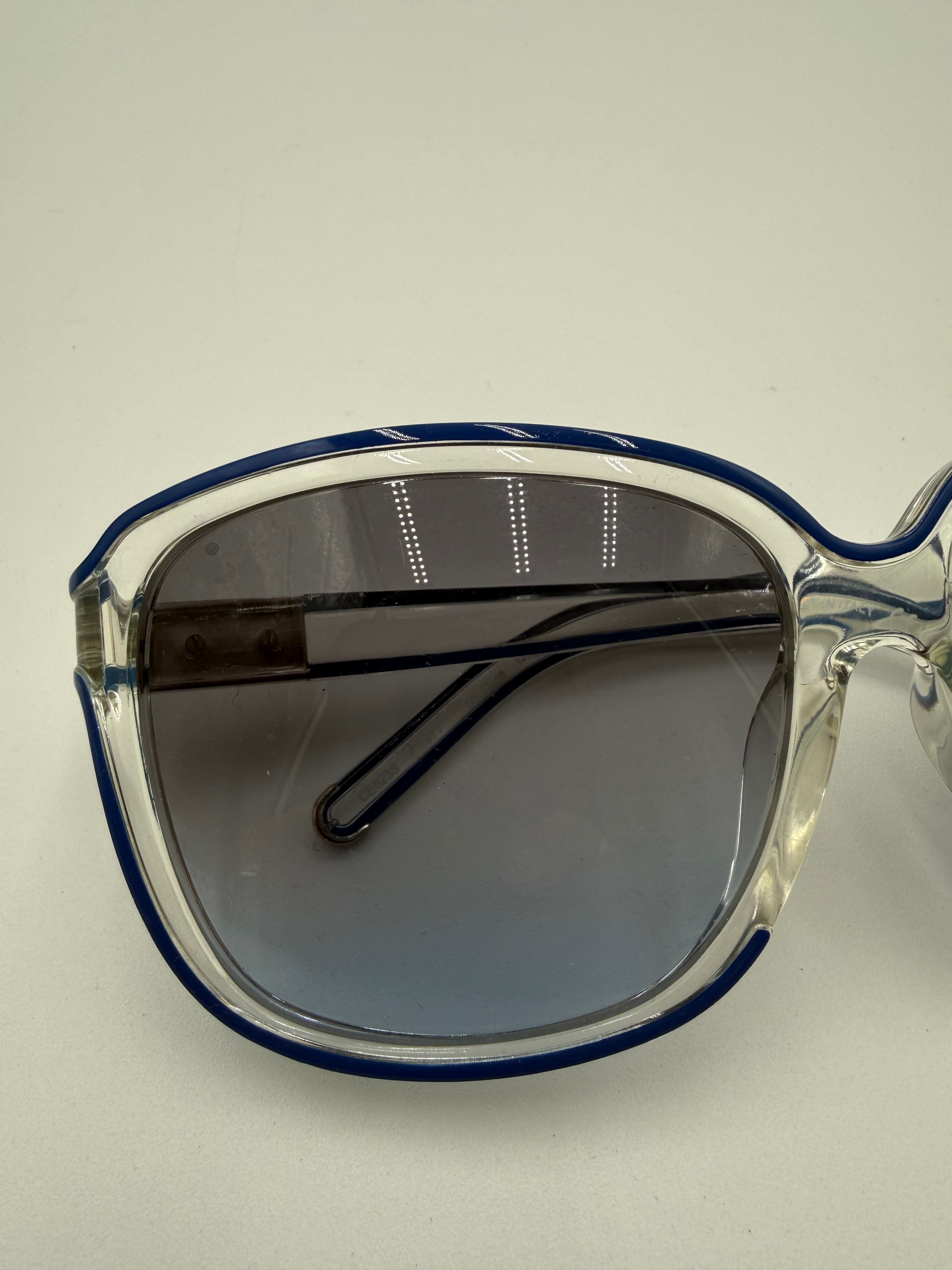 Occhiali da Sole Vintage Chloé – Oversize Translucido con Profilo Blu