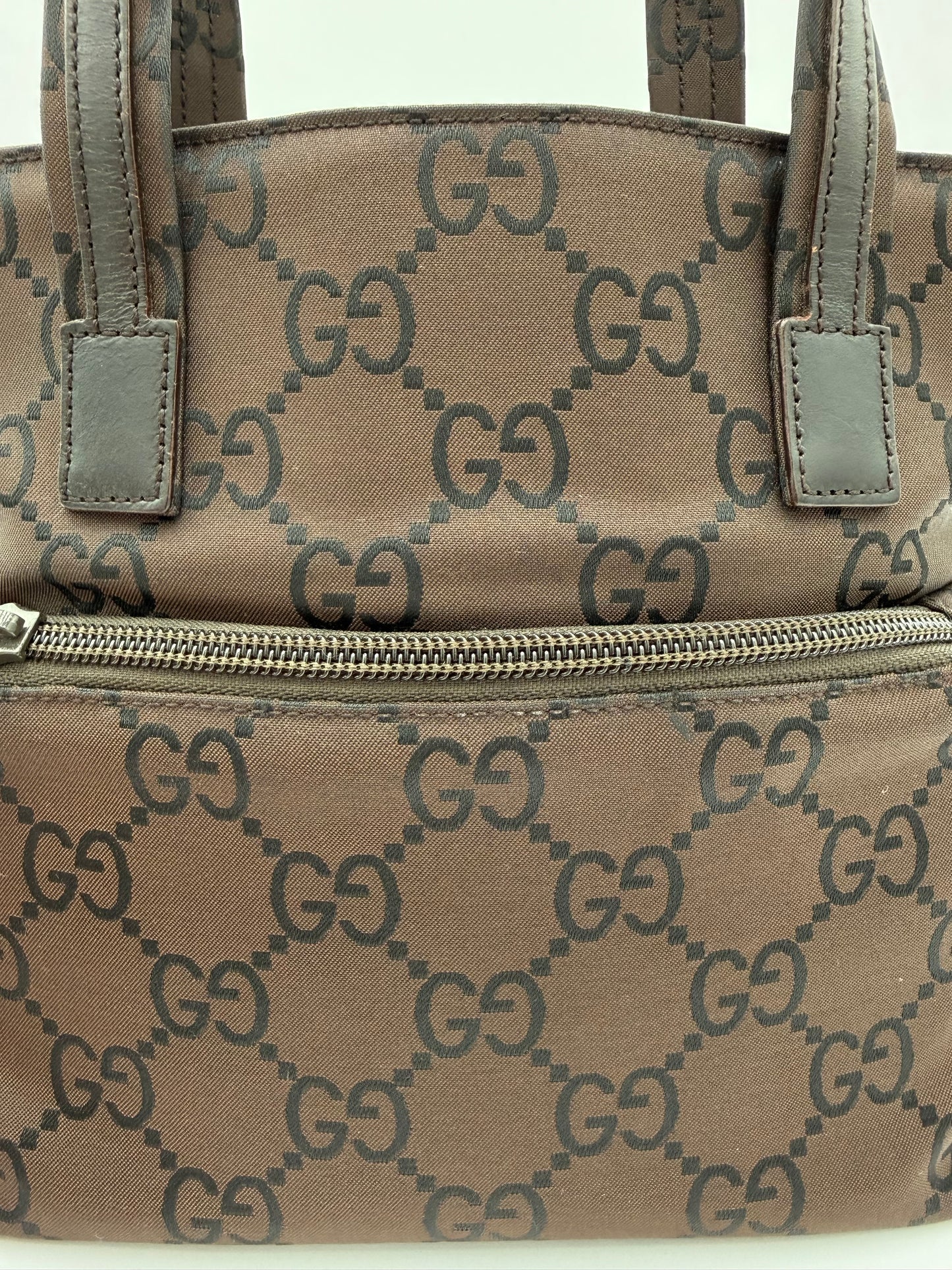 Gucci Borsa a mano in Tela Marrone Monogram