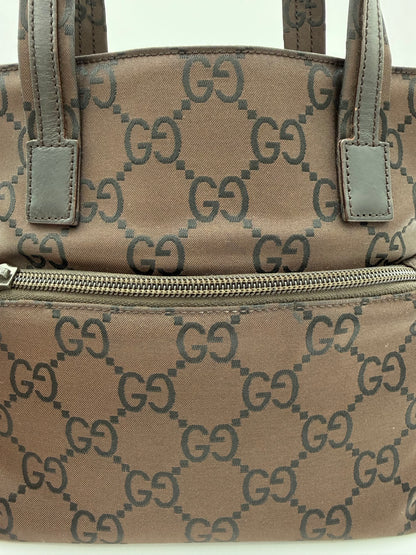Gucci Borsa a mano in Tela Marrone Monogram