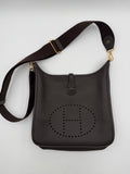 Evelyne Hermès III 29 in Pelle Taurillon Testa di Moro