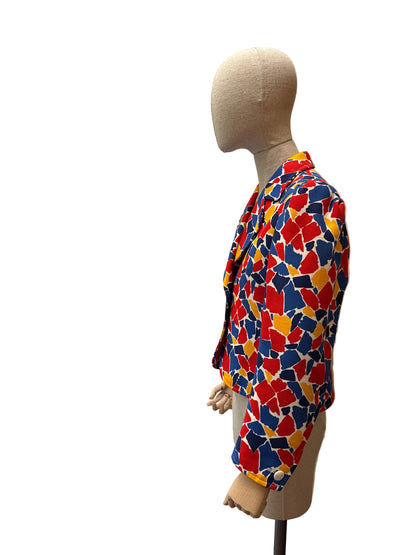 Yves Saint Laurent Giacca Vintage 1982 Motivo Mosaico