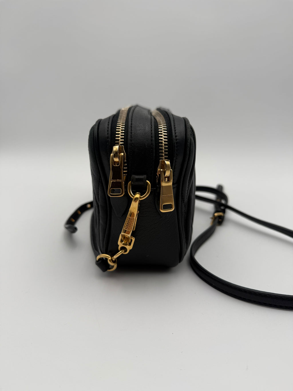 Borsa tracolla  Camera Miumiu in Pelle Matelassè Nera