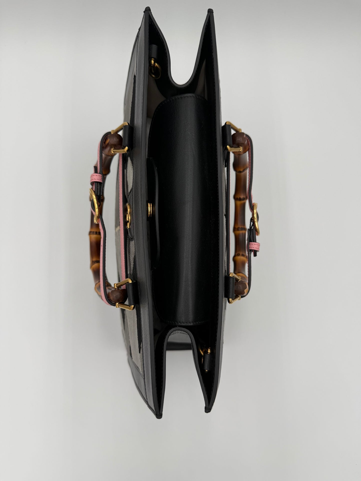 Gucci Diana in Velluto  a Rombi Nero e Grigio