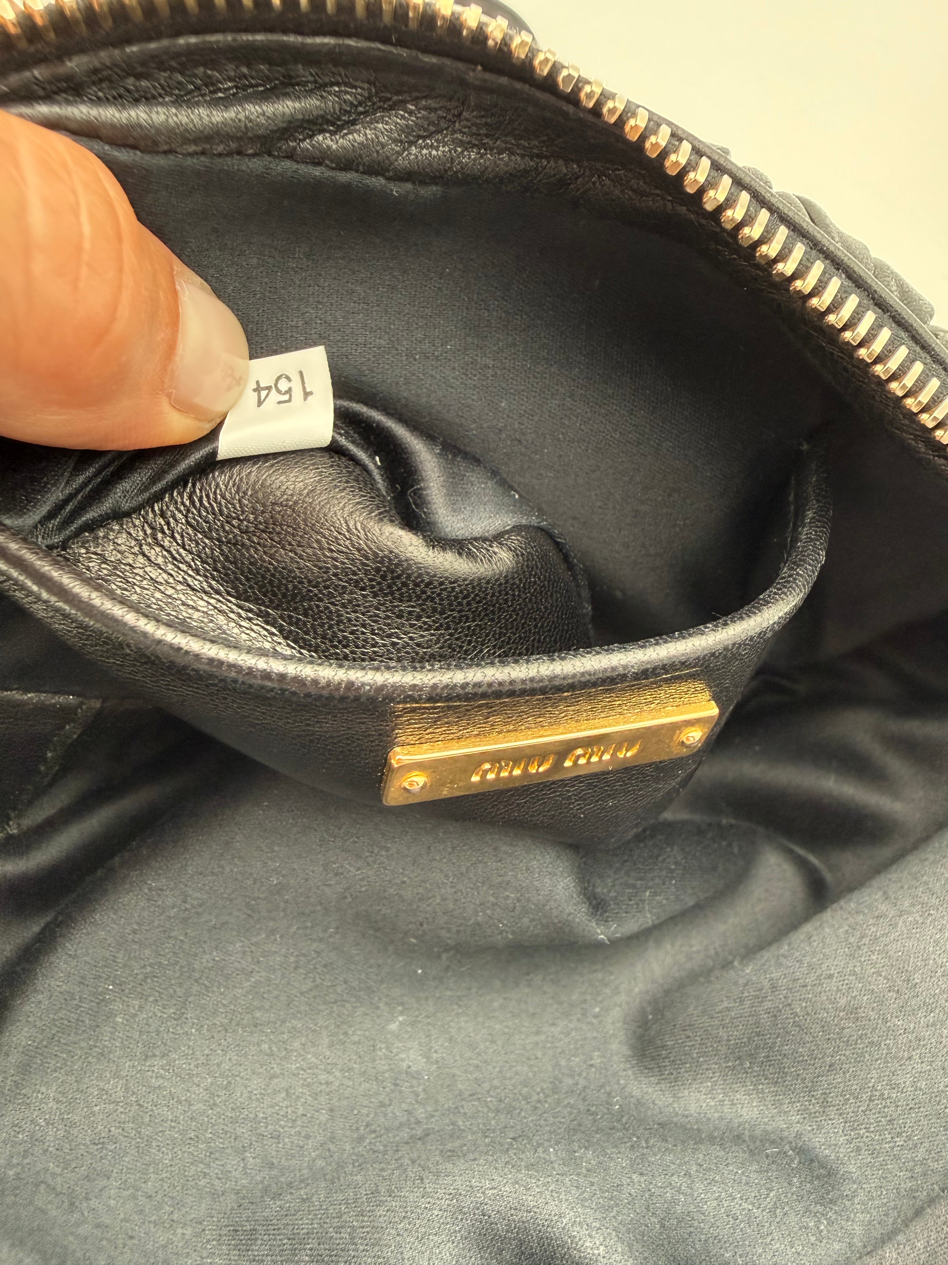 Borsa tracolla  Camera Miumiu in Pelle Matelassè Nera