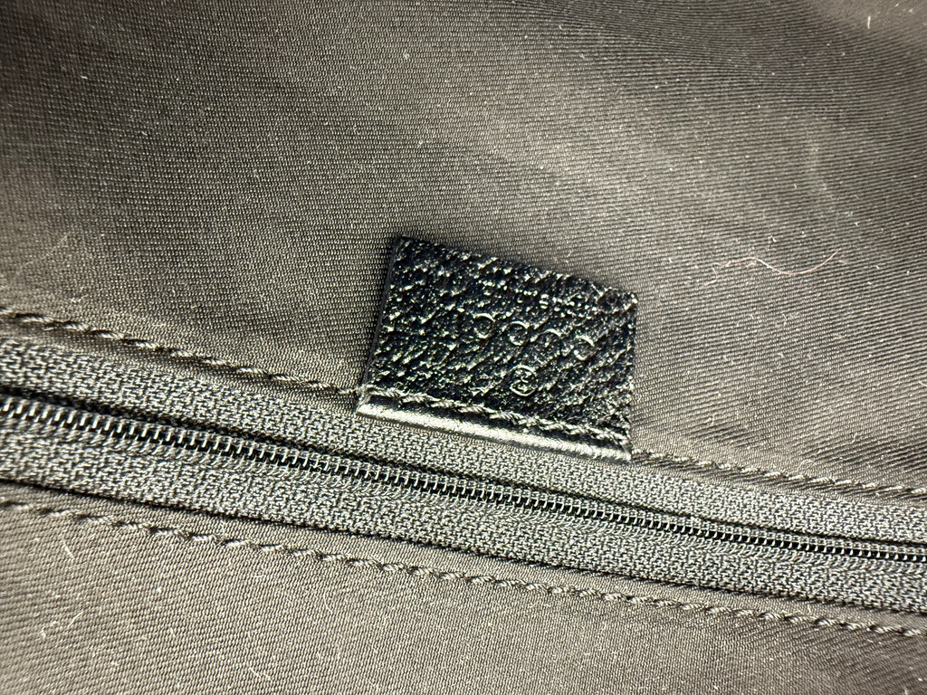 Gucci Princy Boston in tela GG Monogramma nera con finiture in Pelle