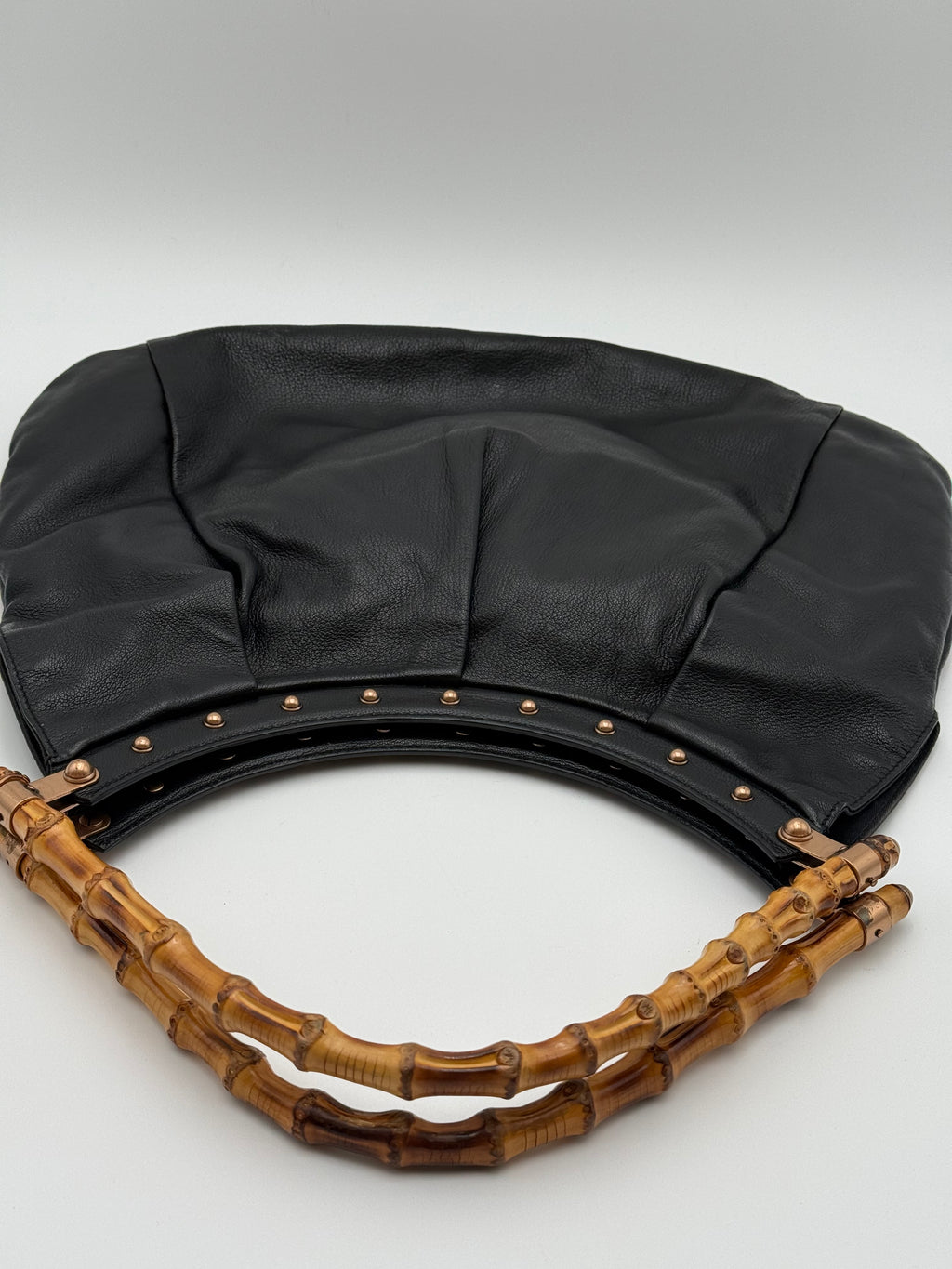 Gucci Borsa Hobo Bamboo  Vintage Tom Ford in Pelle Nera