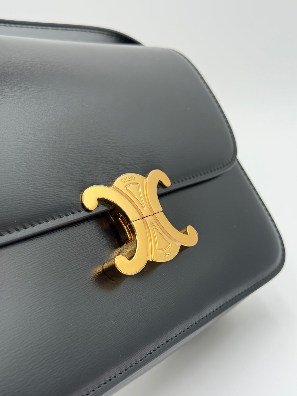 Celine Triompe Borsa Tracolla Medium  in pelle Nera