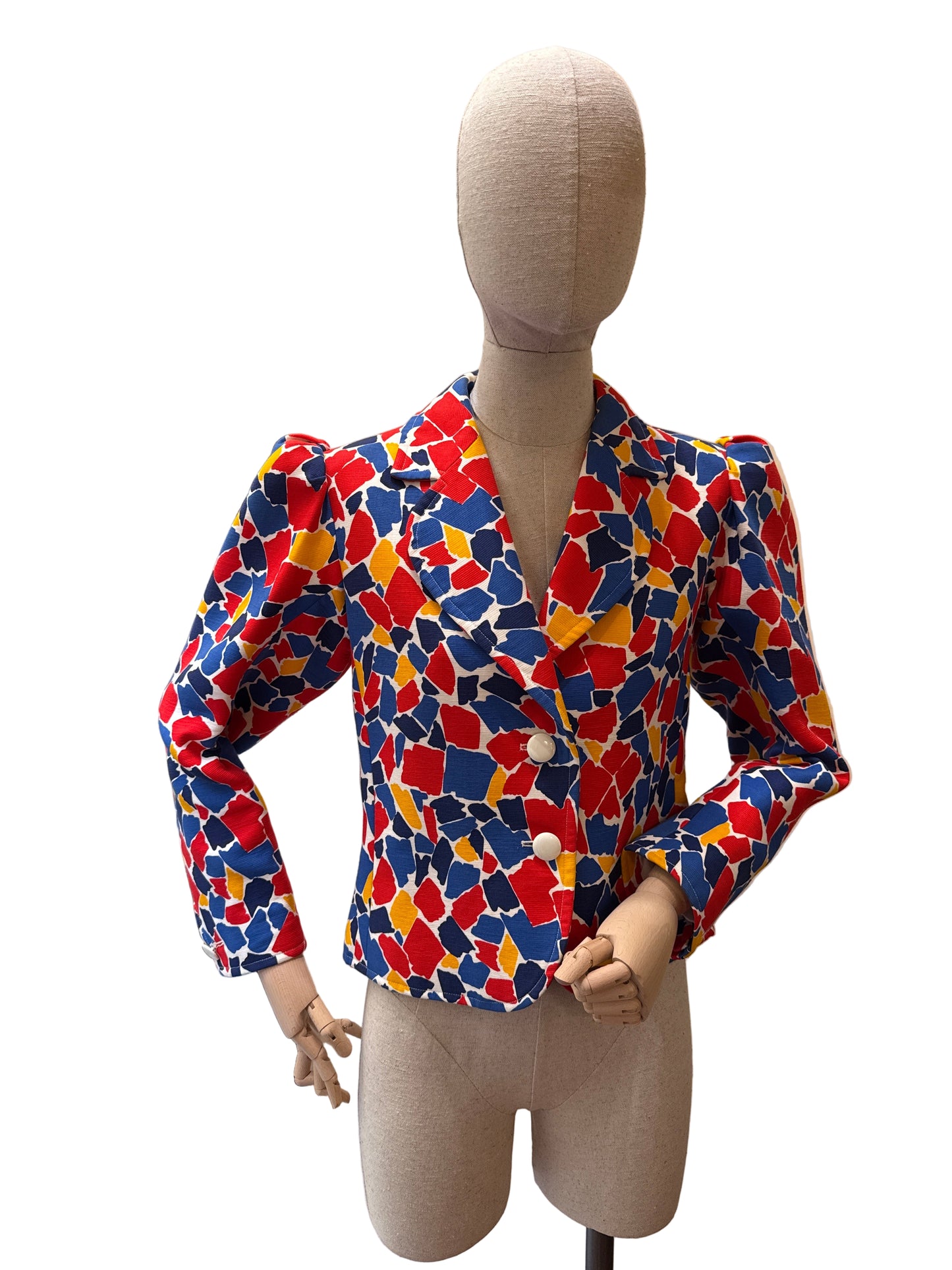 Yves Saint Laurent Giacca Vintage 1982 Motivo Mosaico