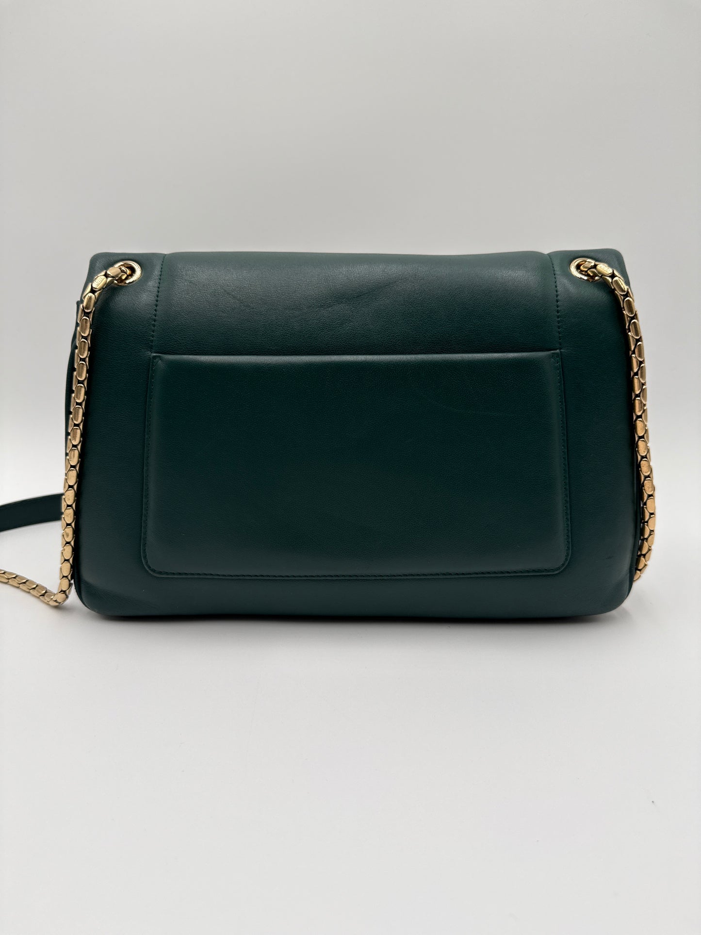 Bulgari Serpenti Borsa Reverse in Pelle di Vitello Smeraldo