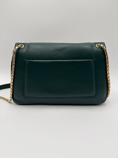 Bulgari Serpenti Borsa Reverse in Pelle di Vitello Smeraldo