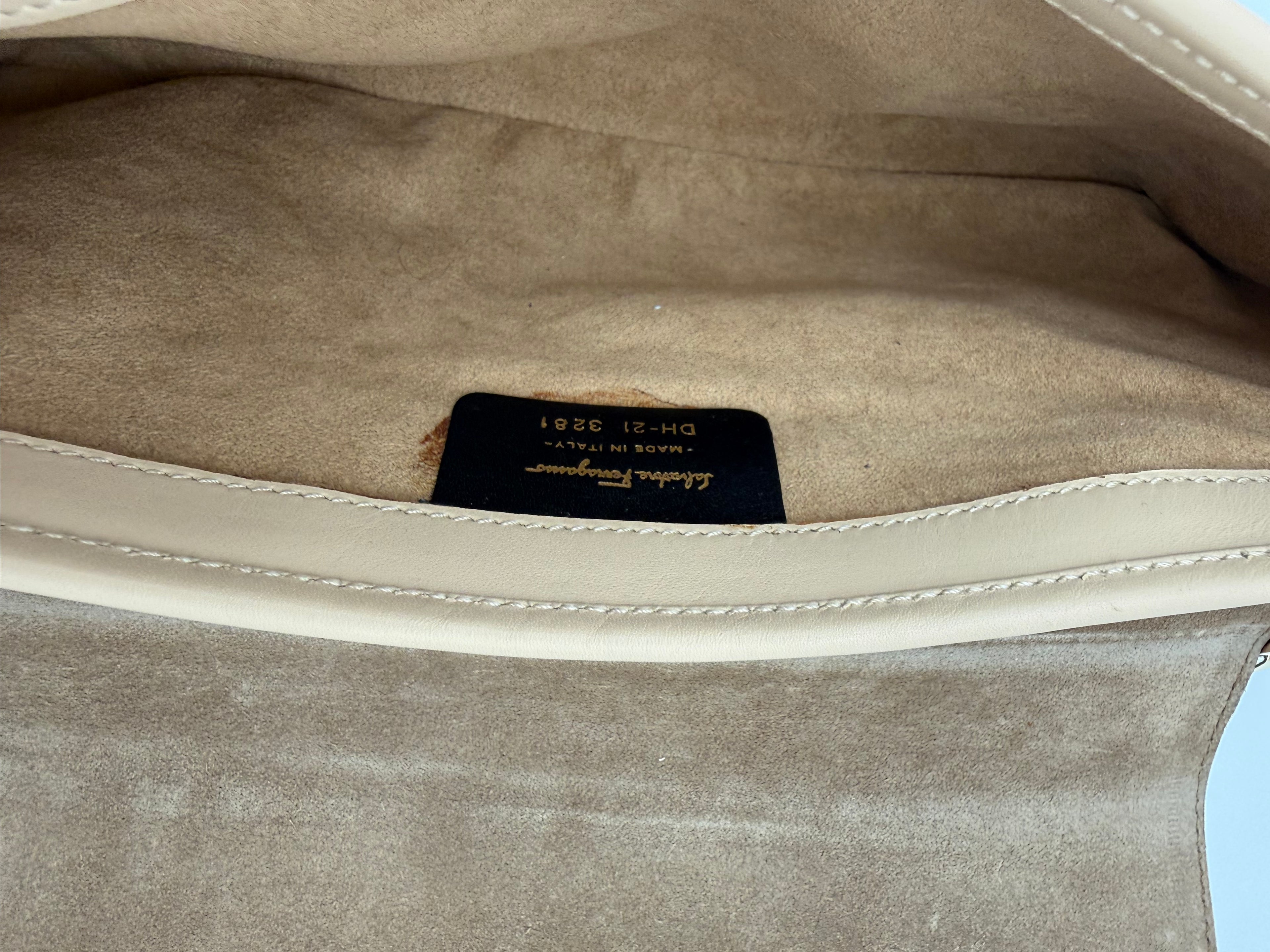 Salvatore Ferragamo borsa a spalla in seta con Stampa Fluviale e dettagli in pelle Vintage