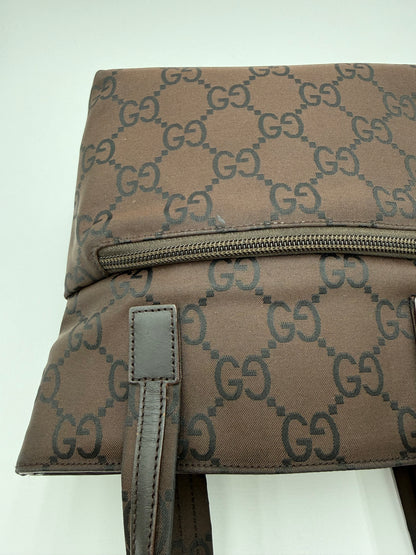 Gucci Borsa a mano in Tela Marrone Monogram