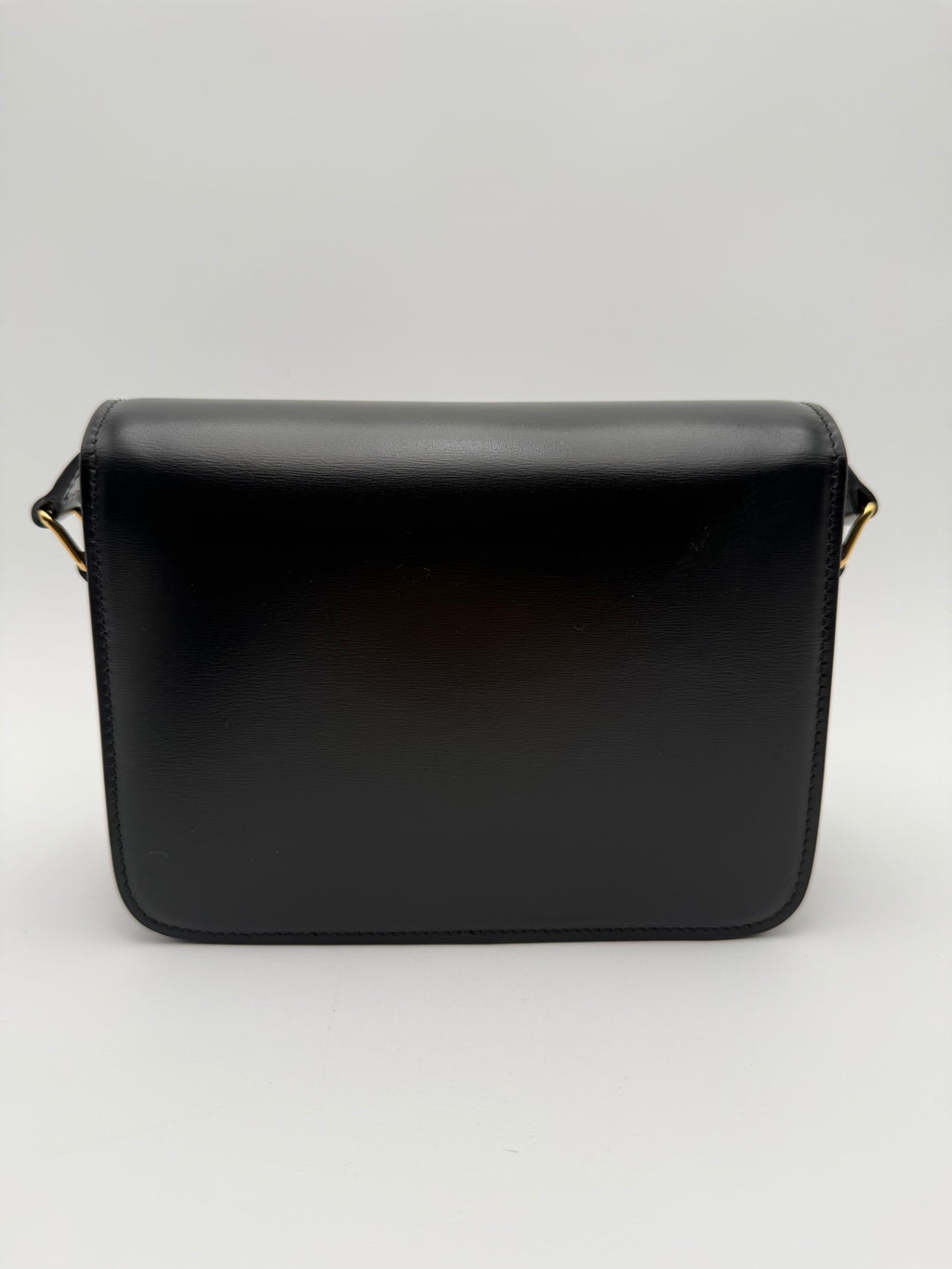 Celine Triomphe Teen Nera in Pelle di Vitello lucida