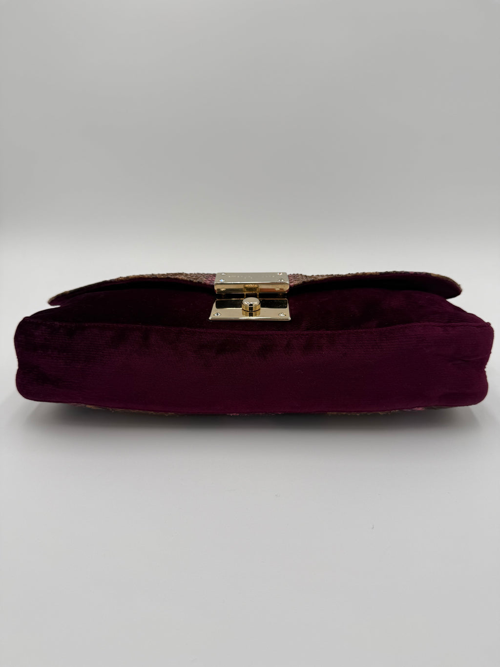 Emanuel Ungaro Borsa Baguette Pitone e Velluto Bordeaux