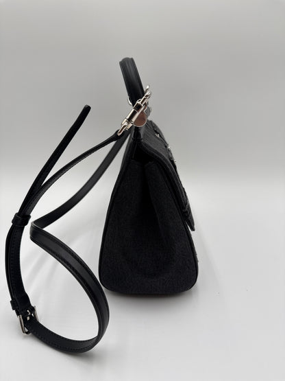 Borsa Sicily denim nero patchwork