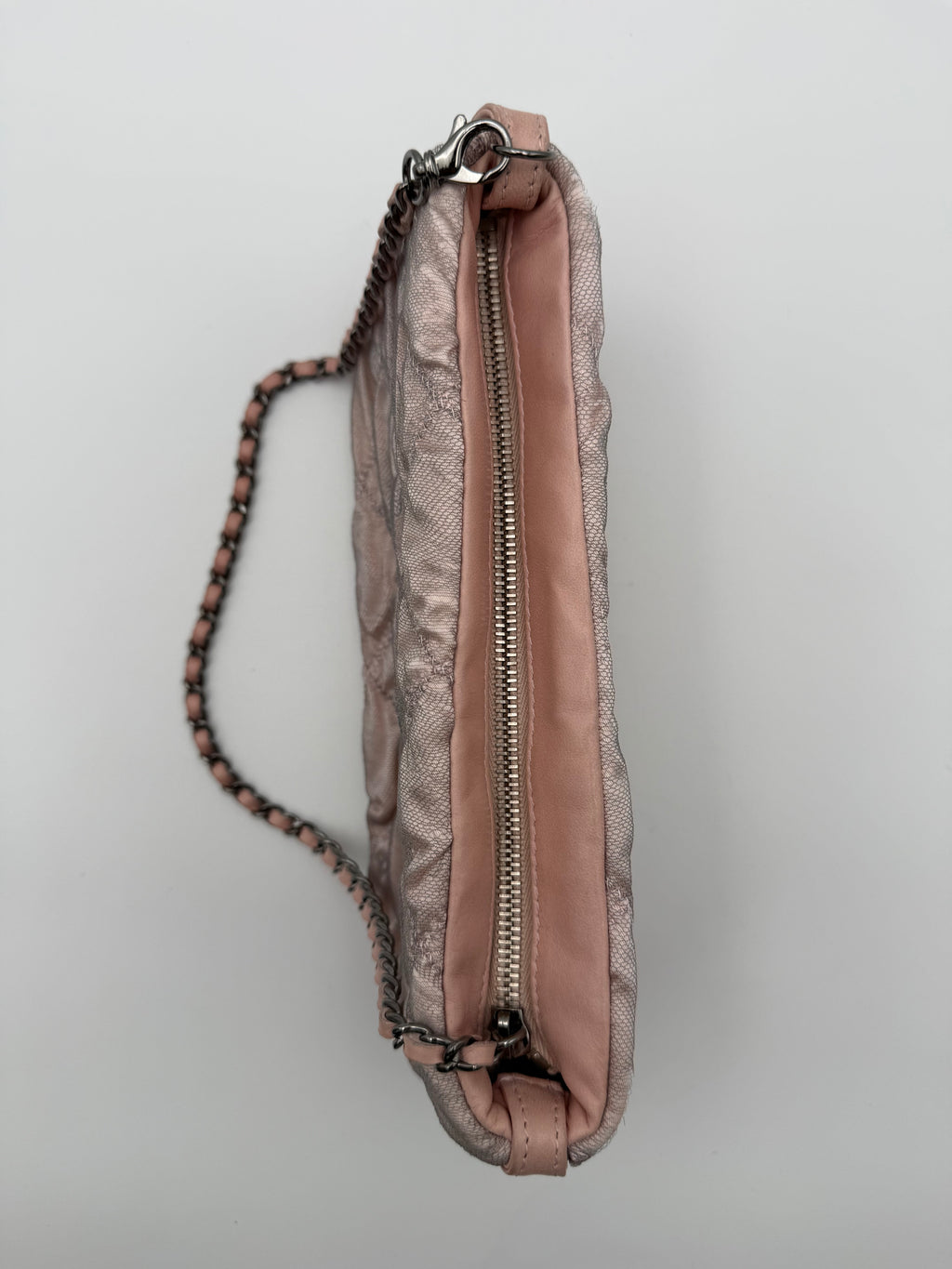Chanel Borsa Matelassè Plissè in Tessuto Rosa Cipria
