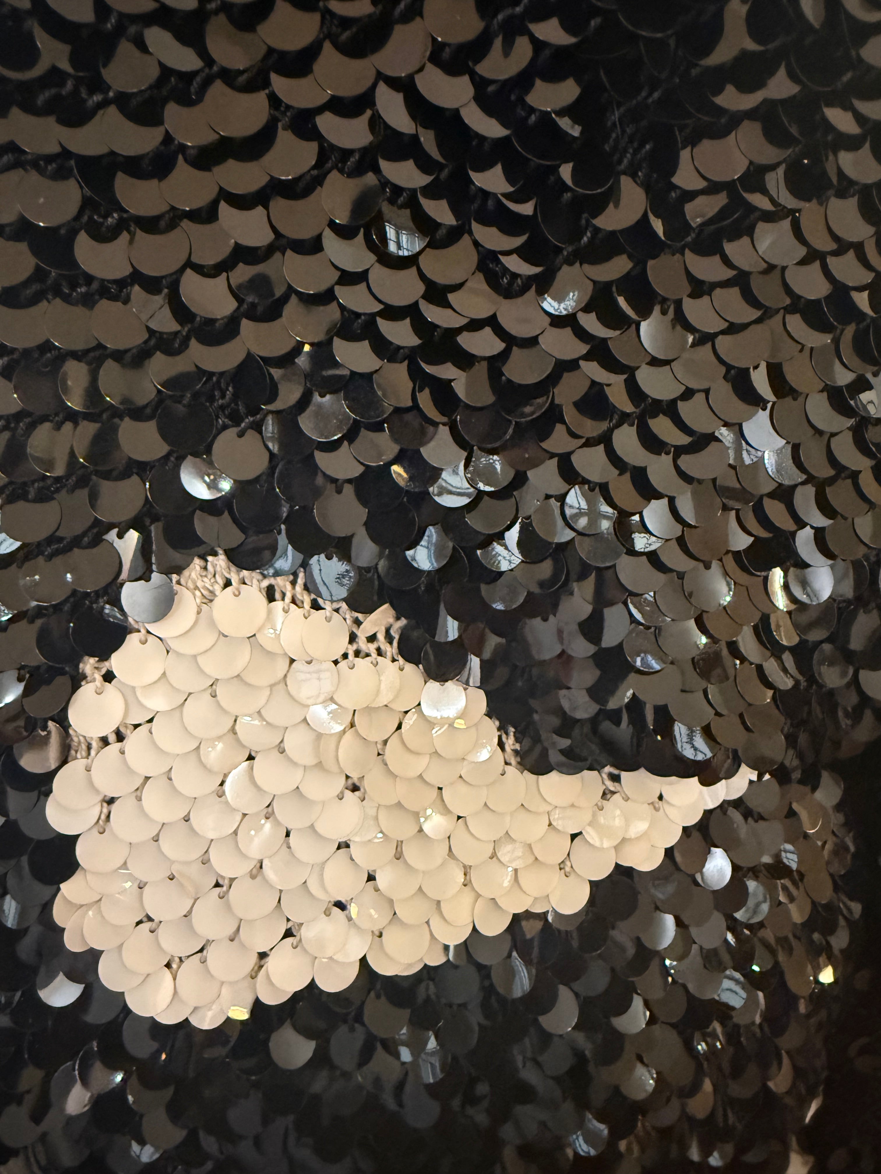 Enrico Coveri Abito Paillettes Nero e Bianco