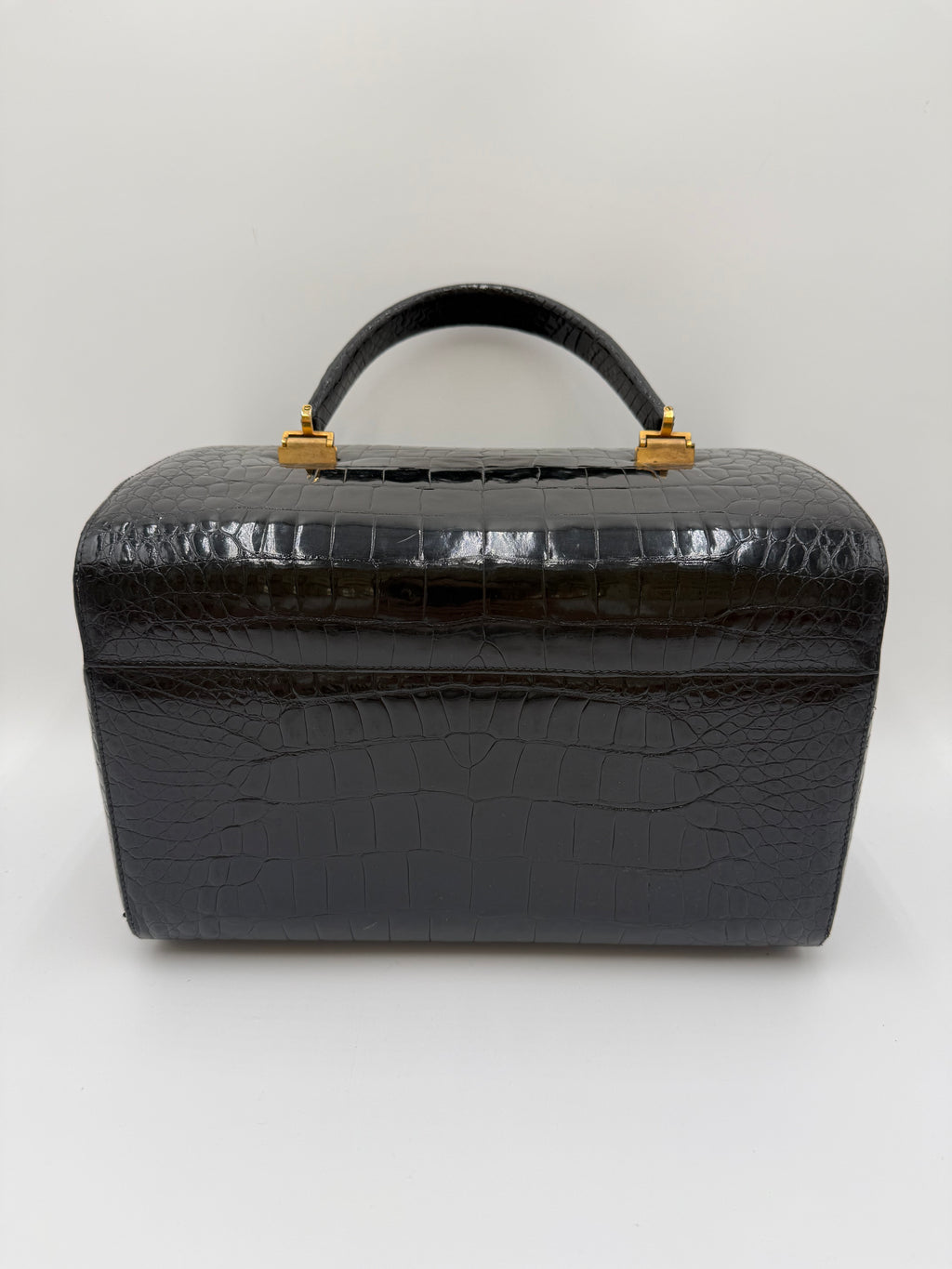 Beauty Casa Vintage  Revlon in Pelle di Coccodrillo Nero