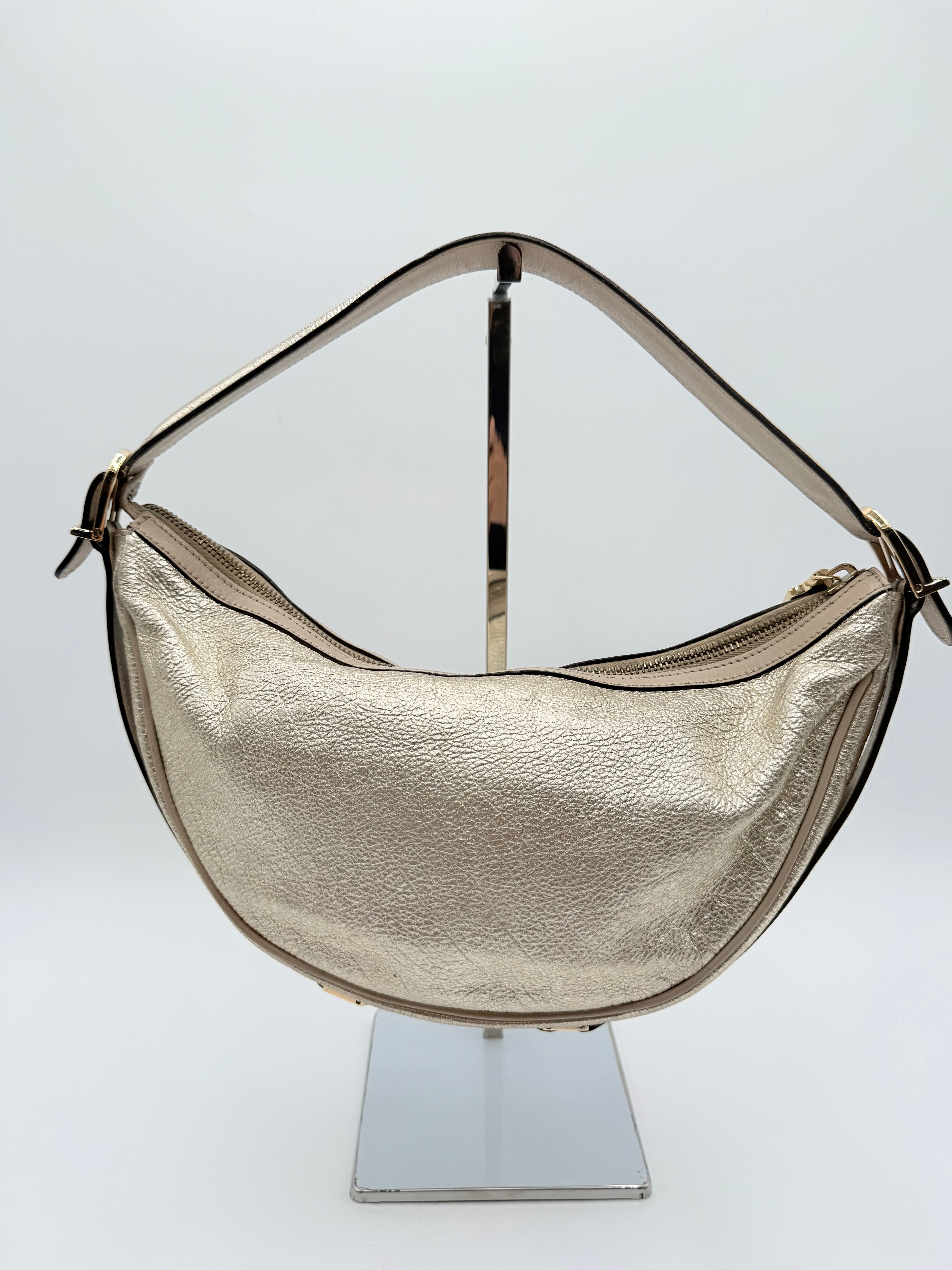 Versace Borsa Vintage  Repeat in Pelle oro Metallizzata