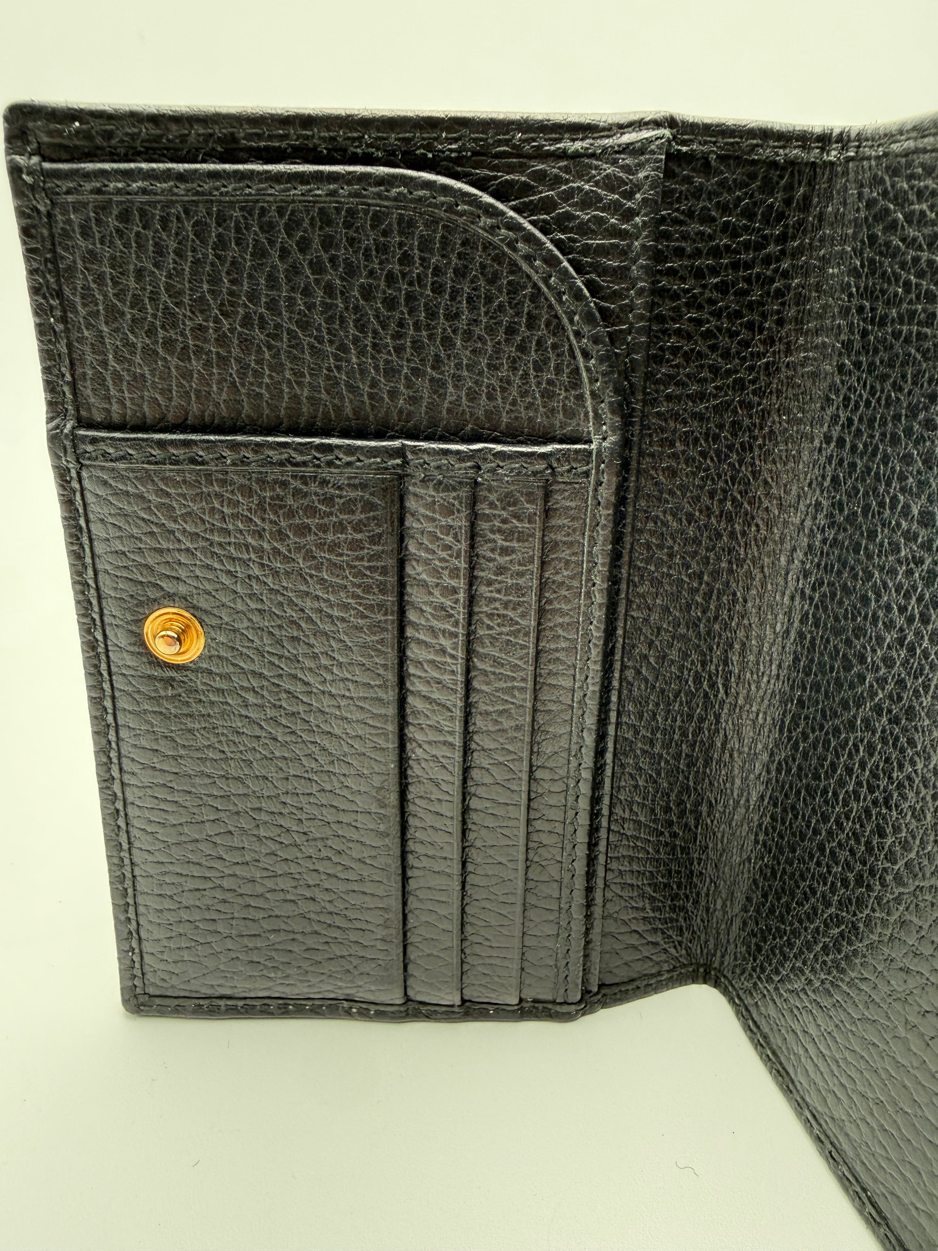 Gucci Portadocumenti GG Mormont in Pelle di Vitello Nero