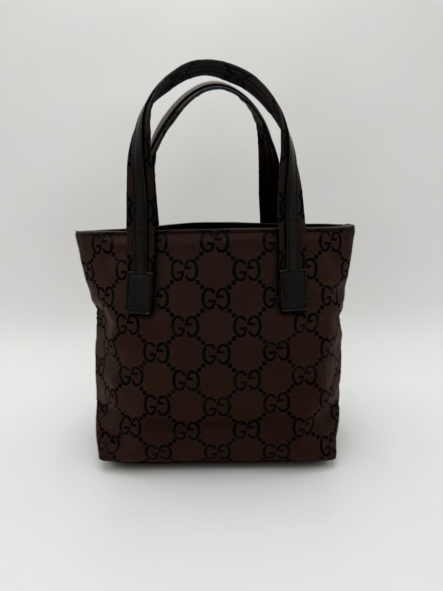 Gucci Borsa a mano in Tela Marrone Monogram